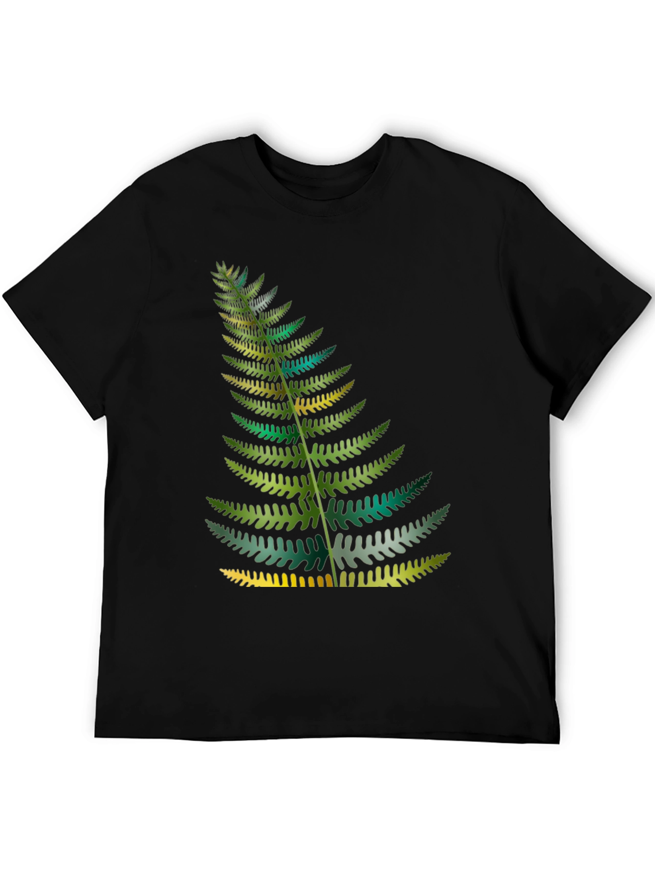 Black Fern Print Black T-Shirt view 5