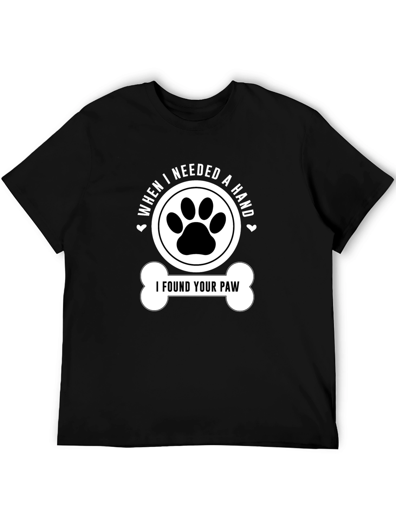 Black Dog Paw Print T-Shirt view 5