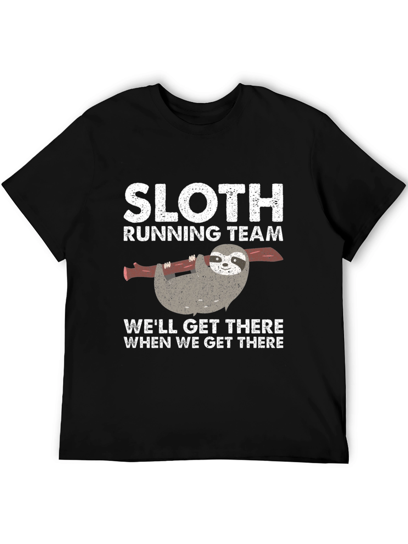 Black Sloth Running Team Graphic Tee view 5