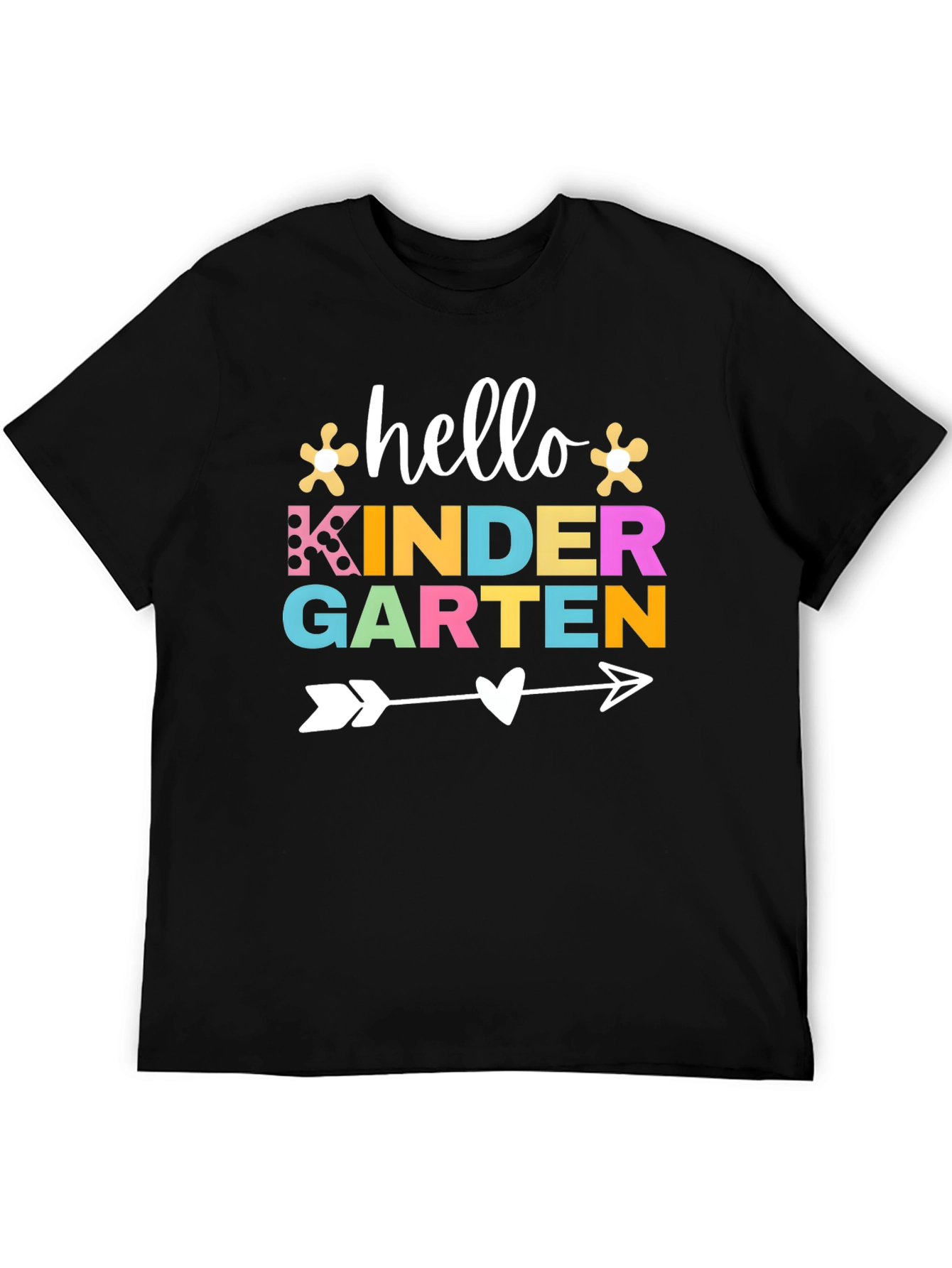 Black Hello Kindergarten T-Shirt view 5