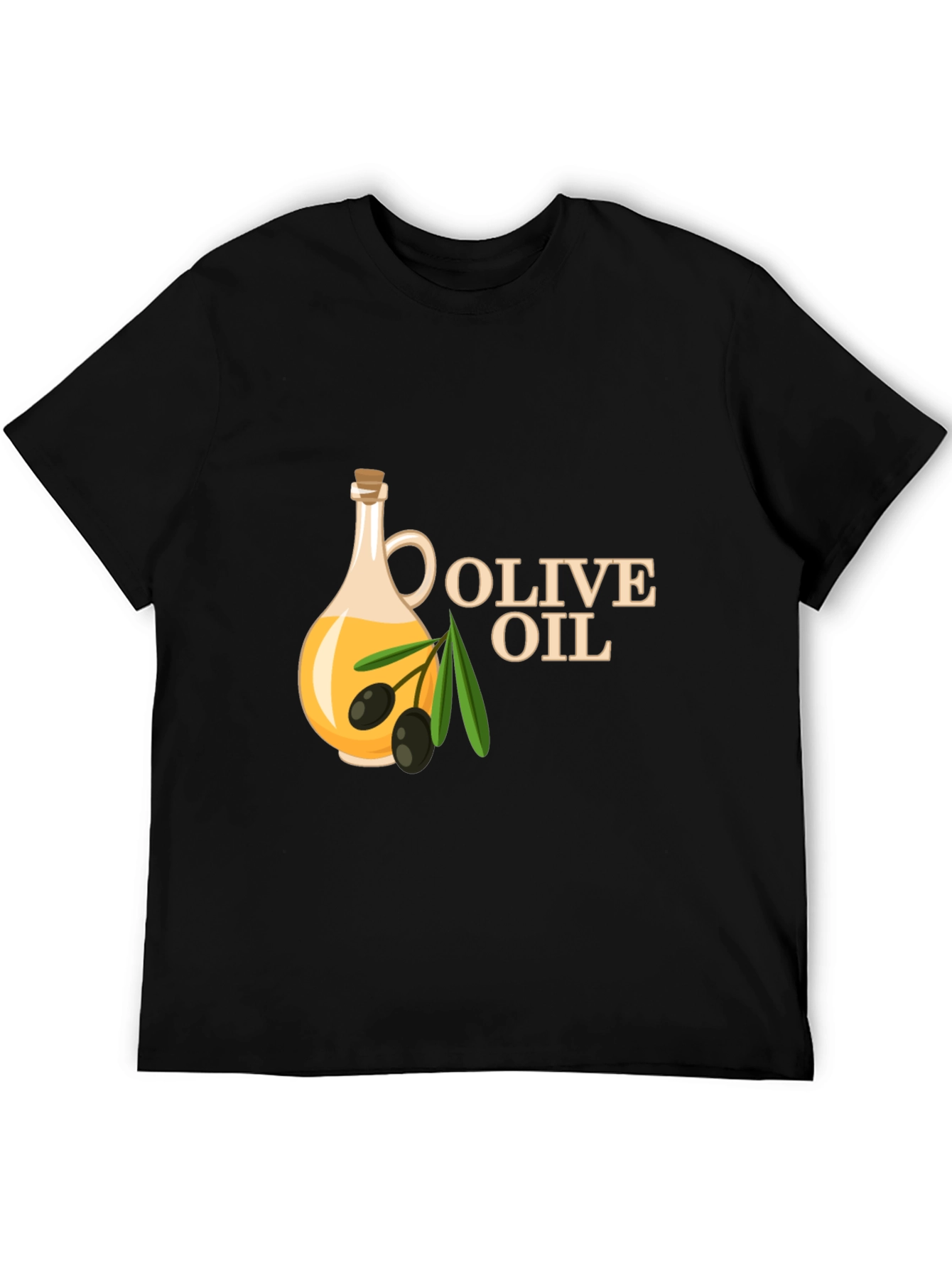 Black Olive Oil Graphic T-Shirt - Soft Cotton Blend view 5