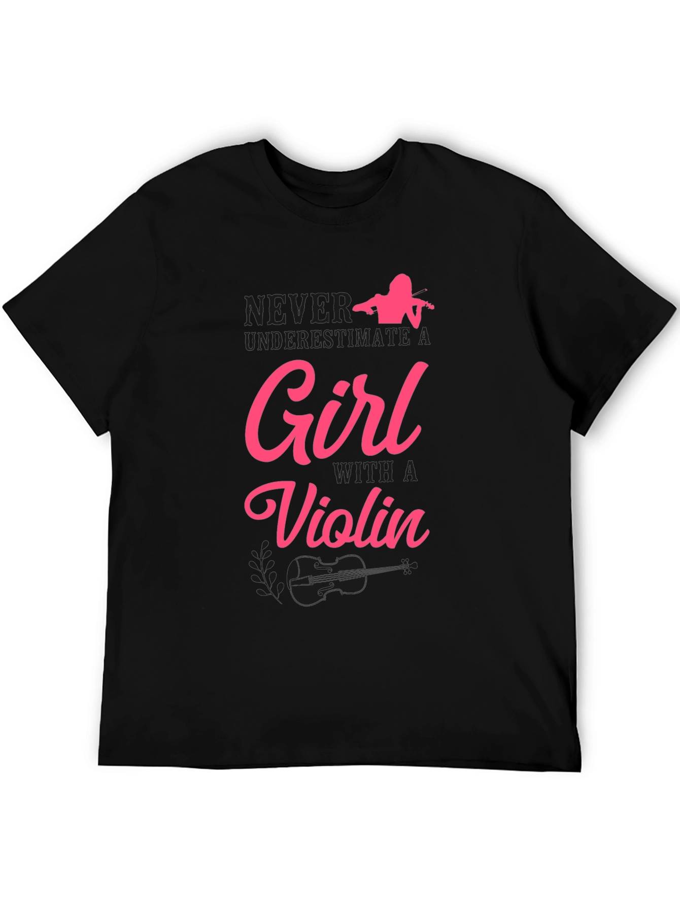 Black Girl with a Violin Graphic T-Shirt view 5
