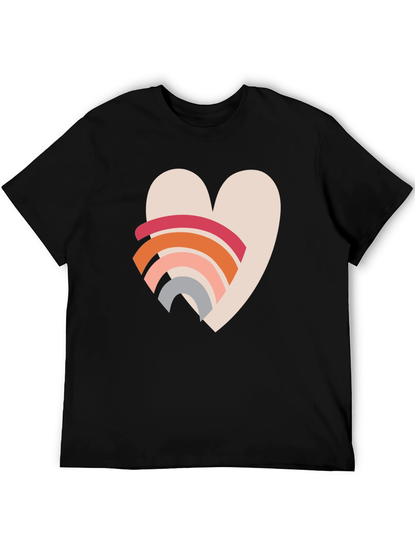 Black Heart Rainbow Graphic Tee view 5