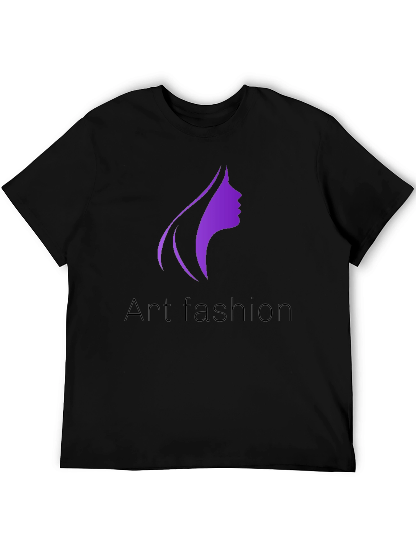 Black Art Fashion Graphic Tee - Stylish Black T-Shirt view 5