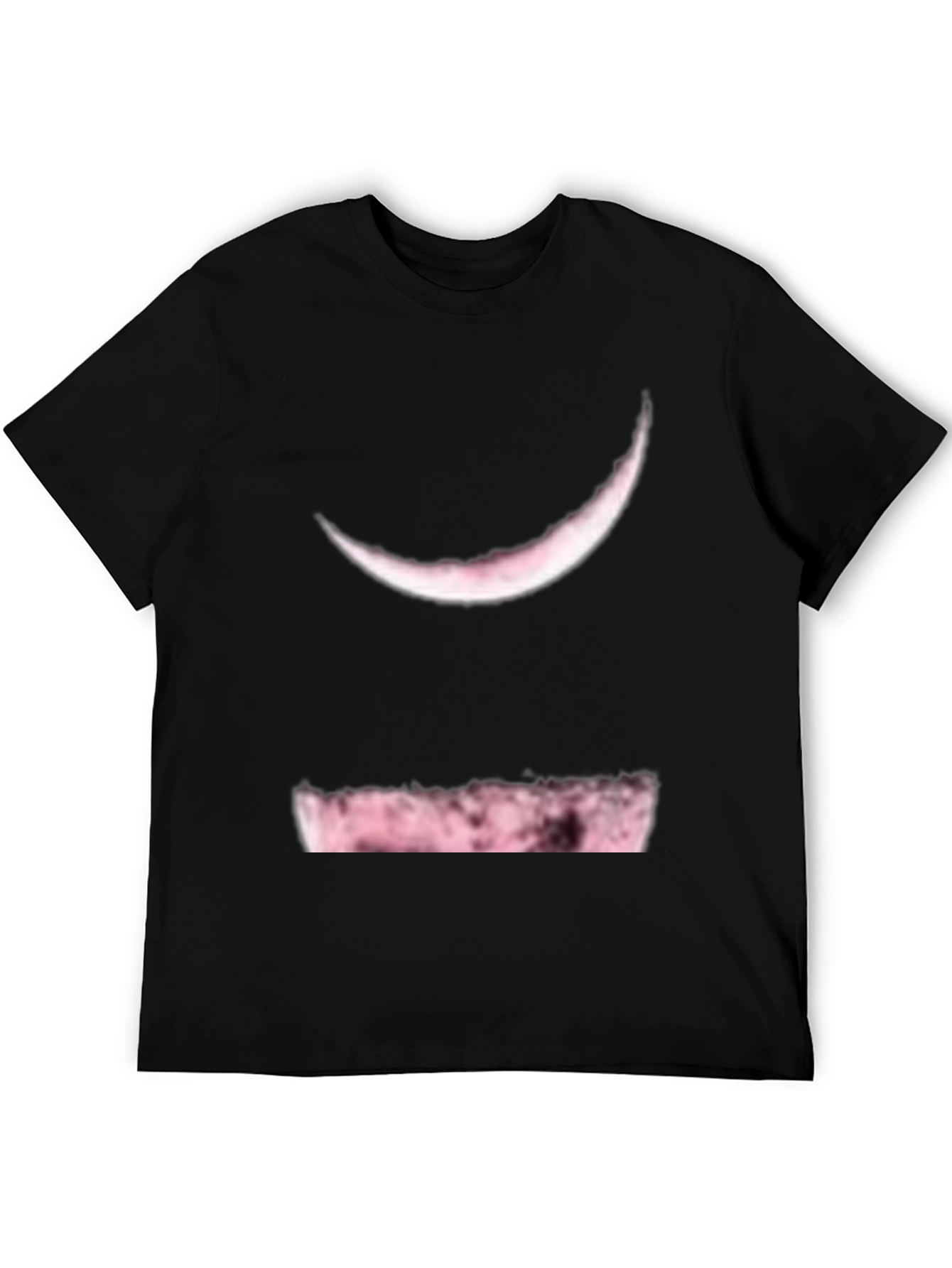 Black Moon Phase Graphic Tee - Soft Black Cotton Blend view 5