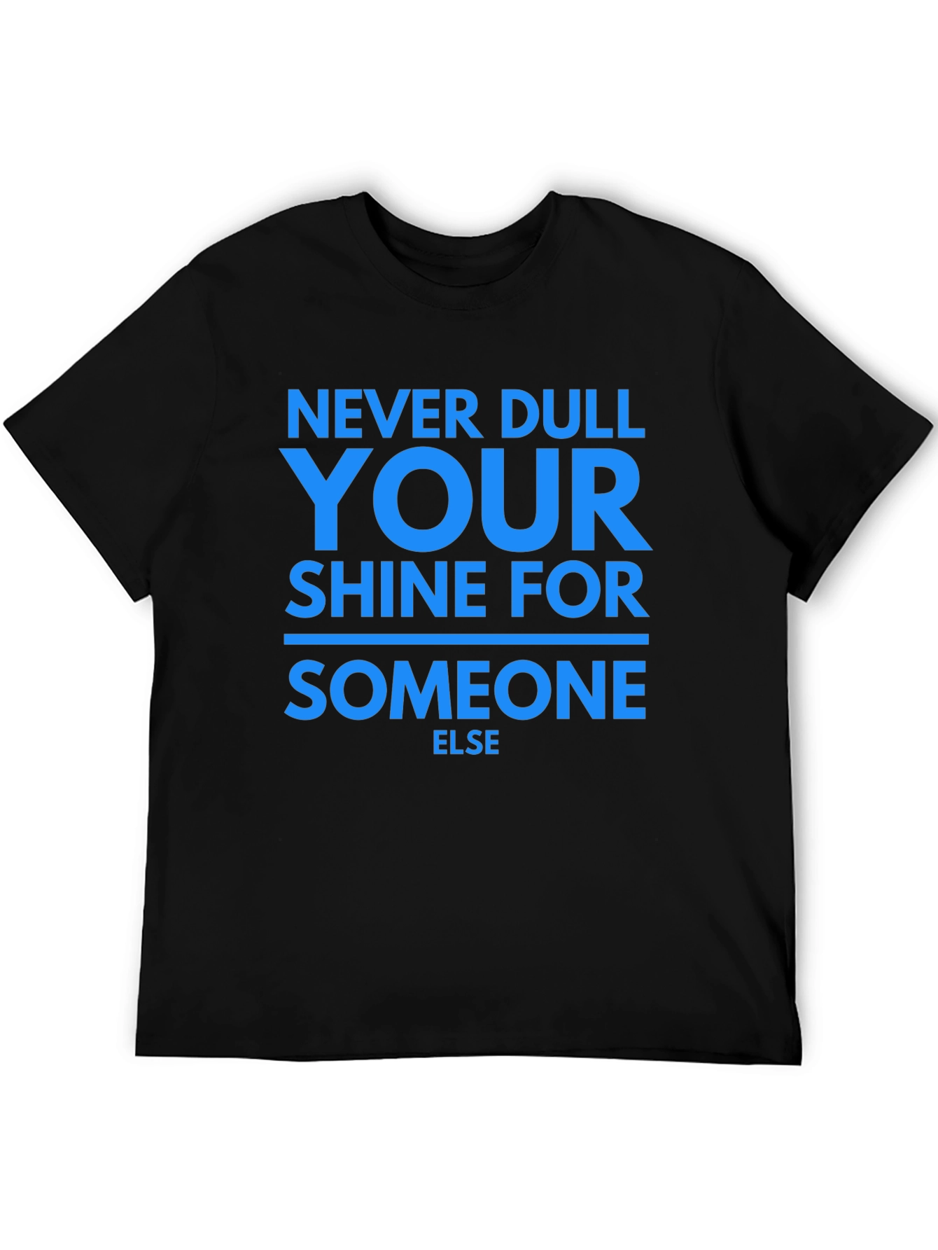 Black Motivational 'Never Dull Your Shine' Graphic Tee view 5