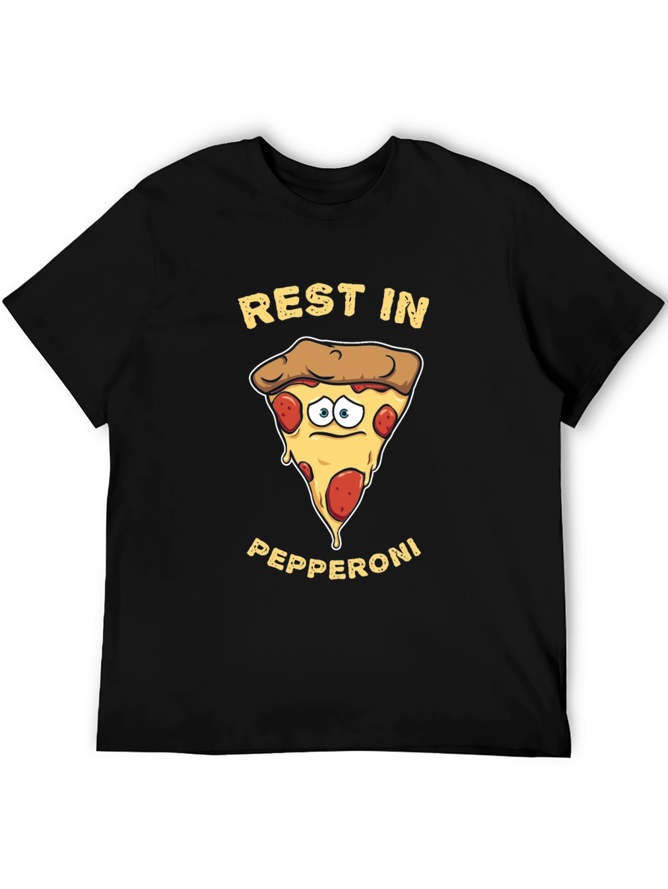 Black Rest in Pepperoni Funny Graphic T-Shirt view 5