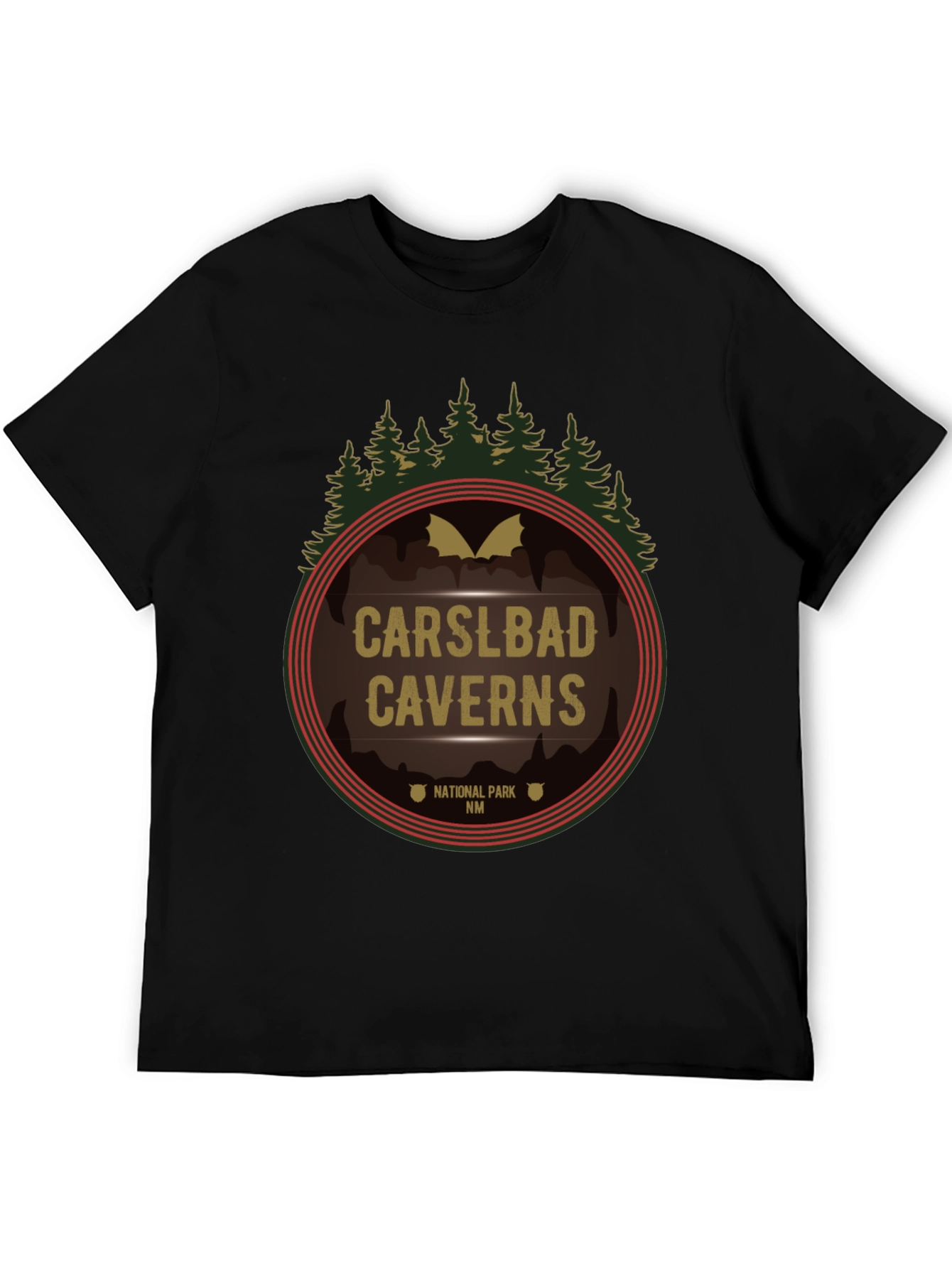Black Carlsbad Caverns National Park Graphic Tee view 5