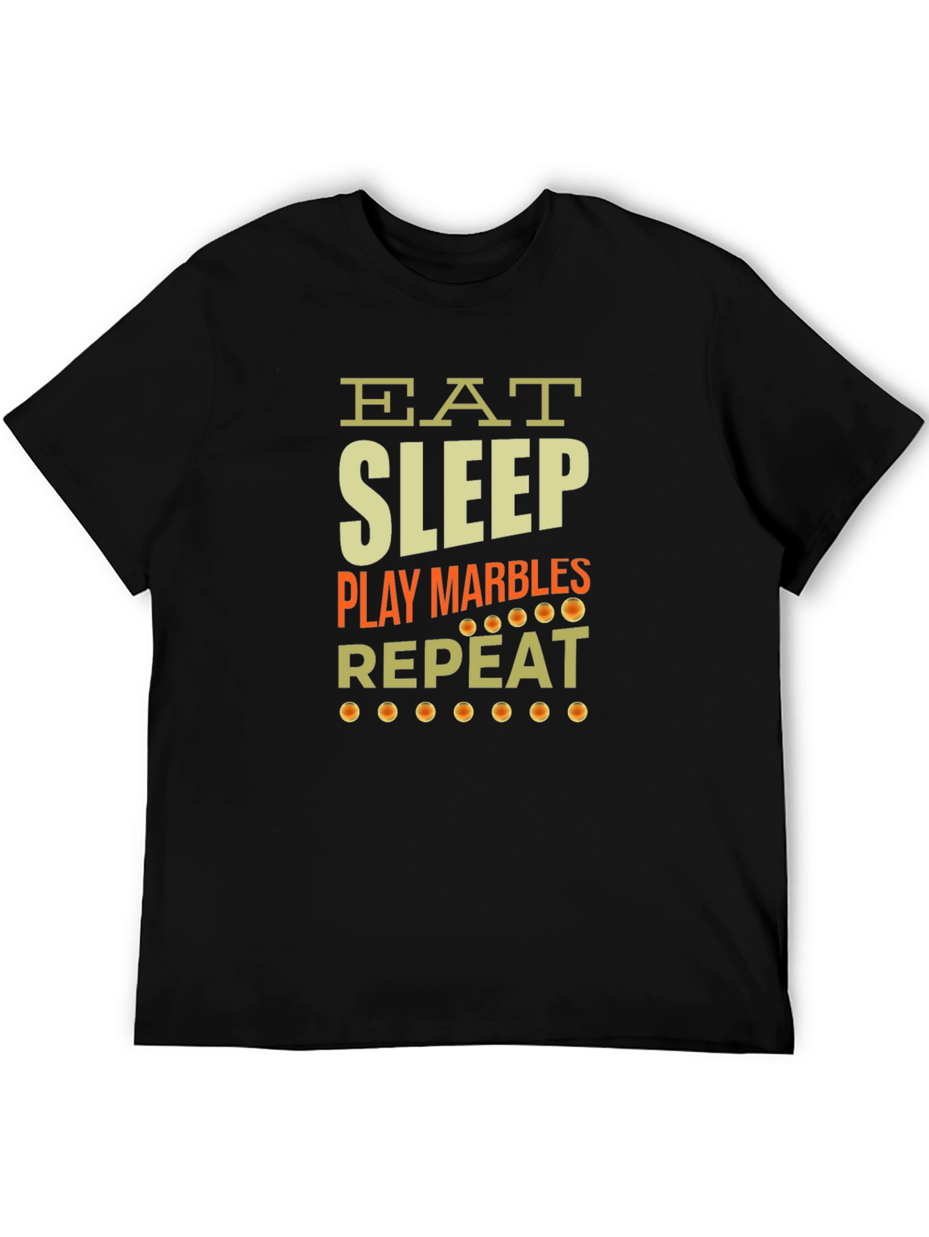 Black Eat Sleep Play Marbles Repeat Graphic Tee view 5