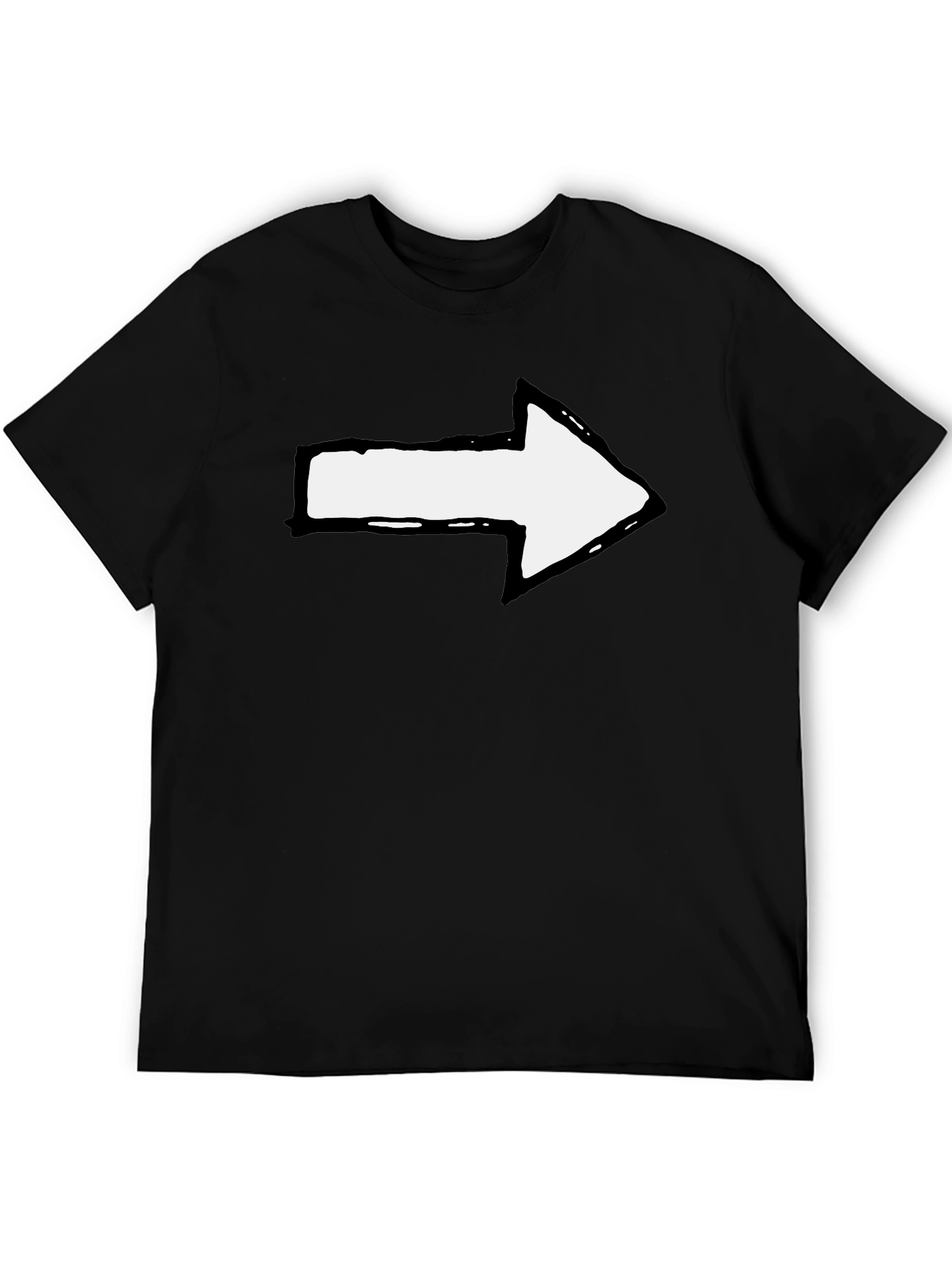 Black Arrow Graphic Tee - Simple Statement Shirt view 5