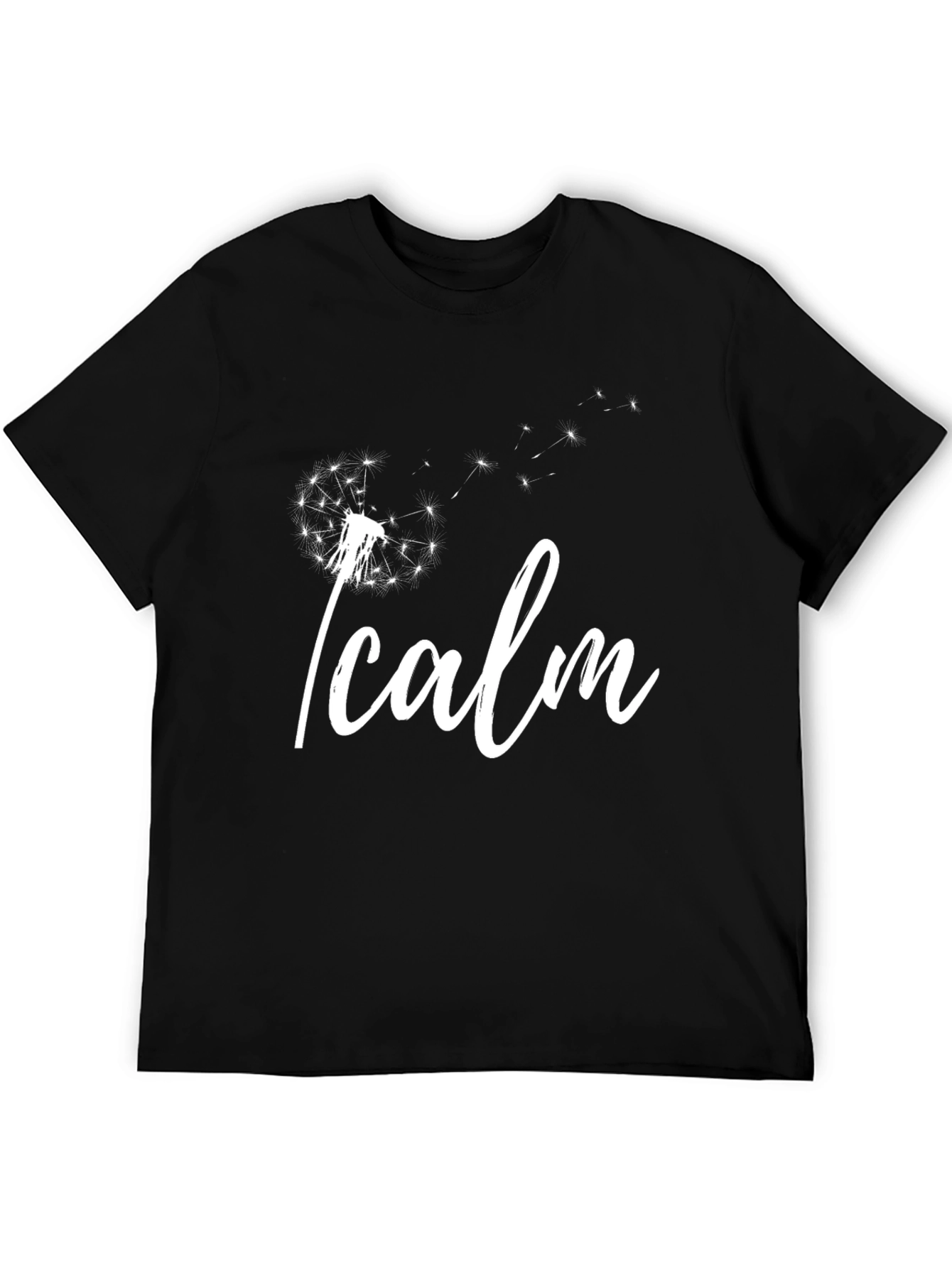 Black I Calm Dandelion Graphic Tee view 5