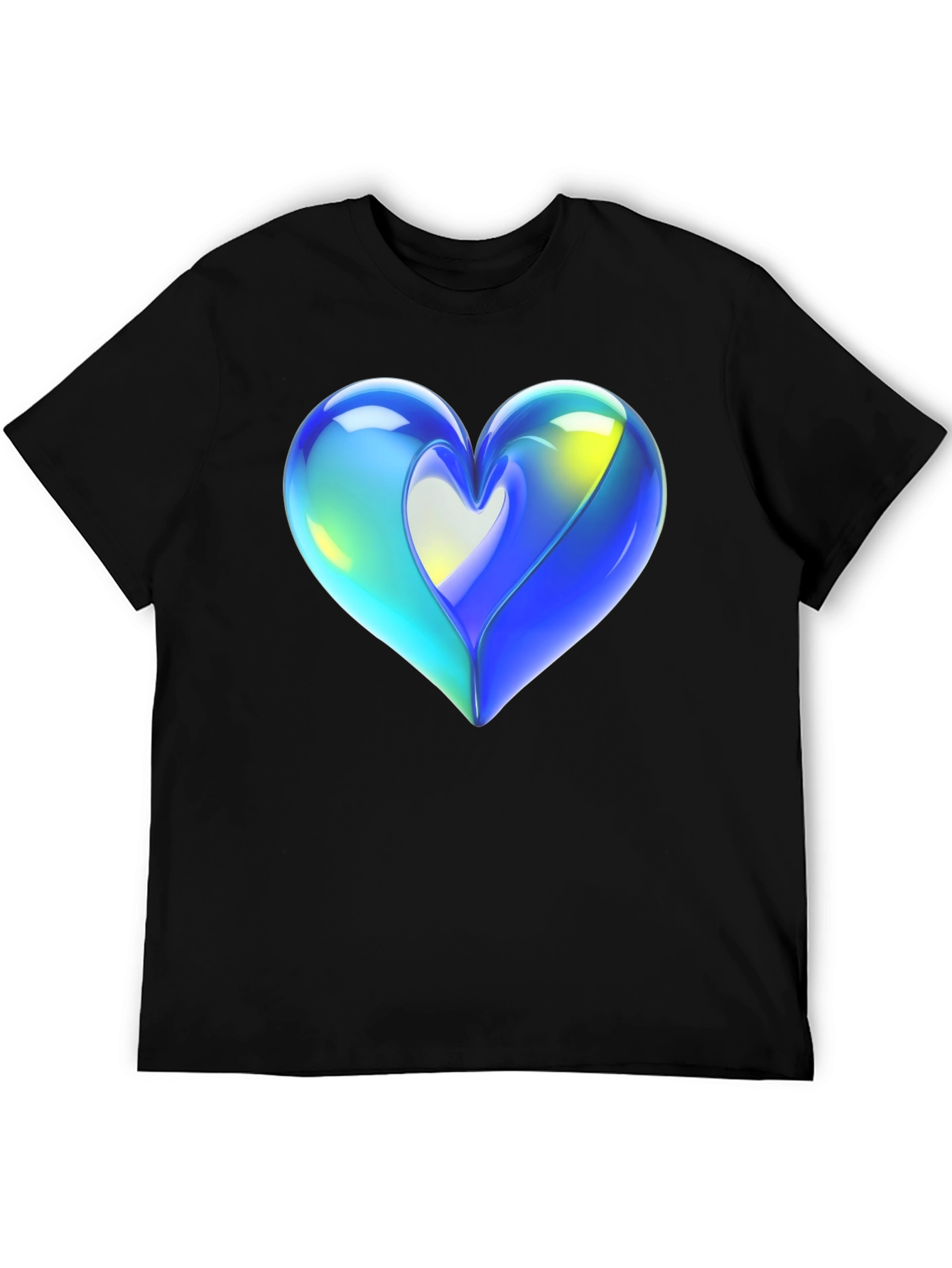 Black Heart Graphic Black T-Shirt view 5