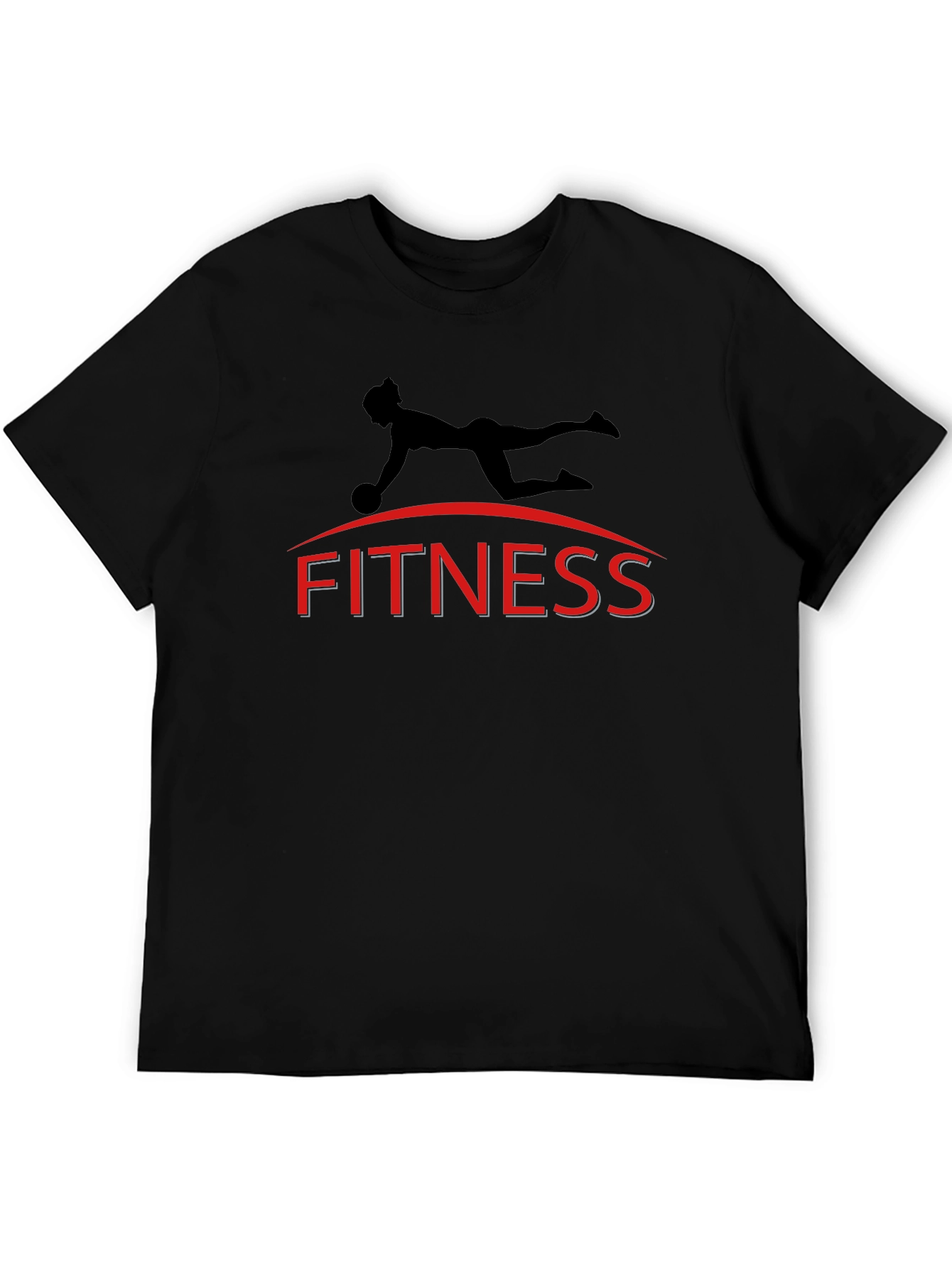 Black Fitness Motivation Black T-Shirt with Workout Design view 5