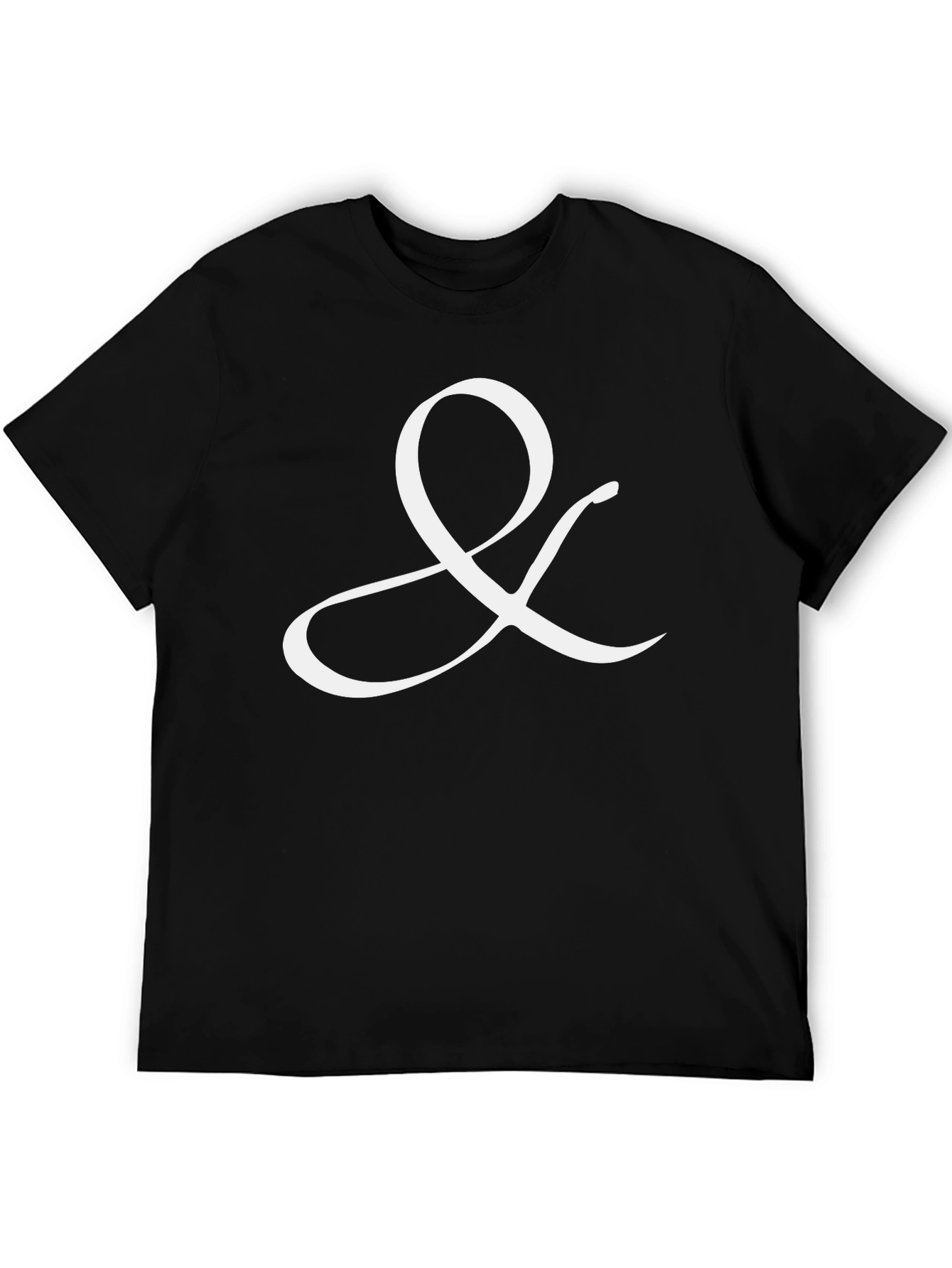 Black Elegant Ampersand T-Shirt - Classic Black view 5