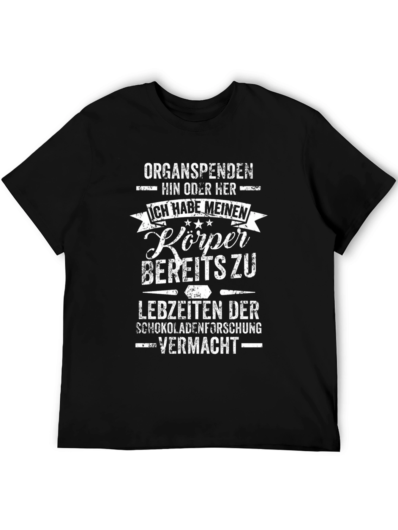 Black Funny German Chocolate Research T-Shirt view 5