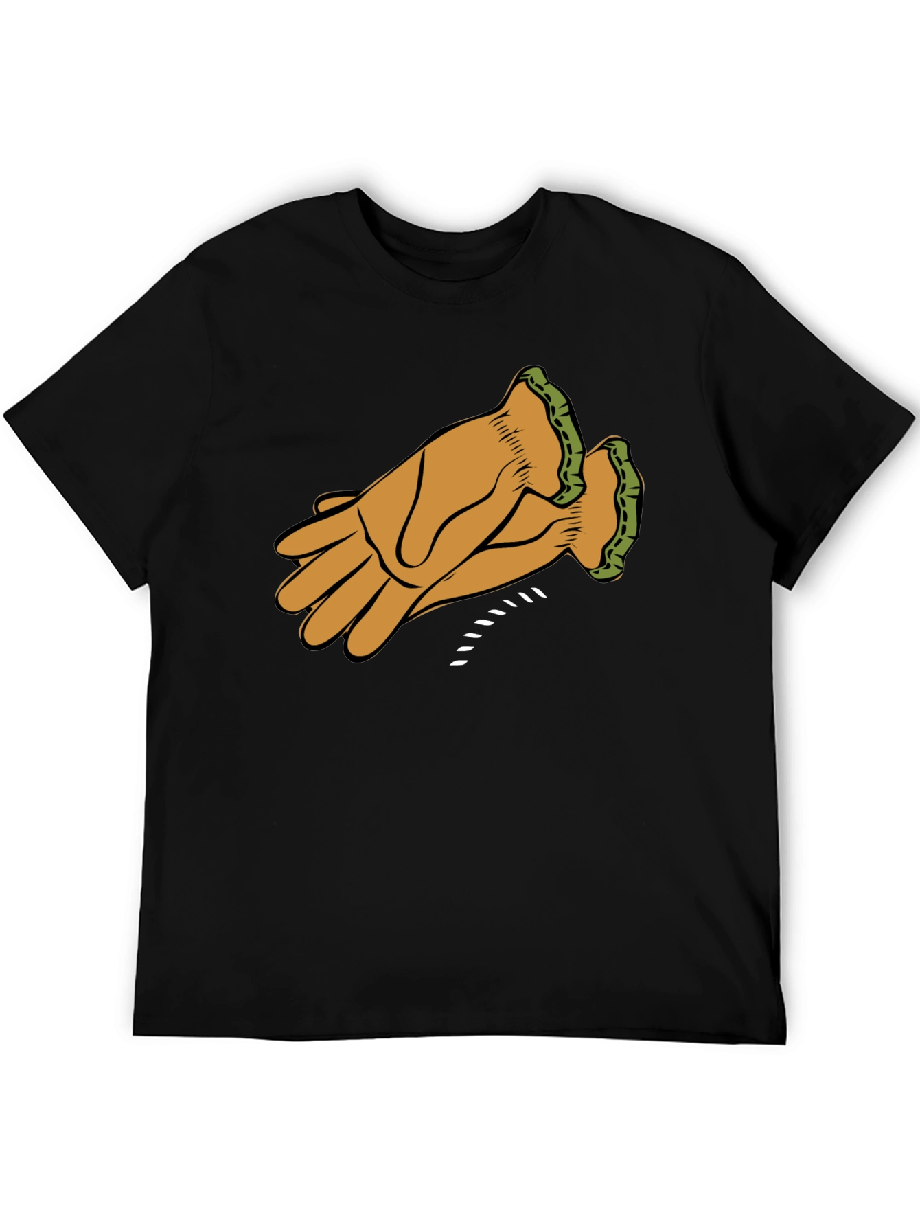 Black Leather Glove Graphic Tee - Black view 5