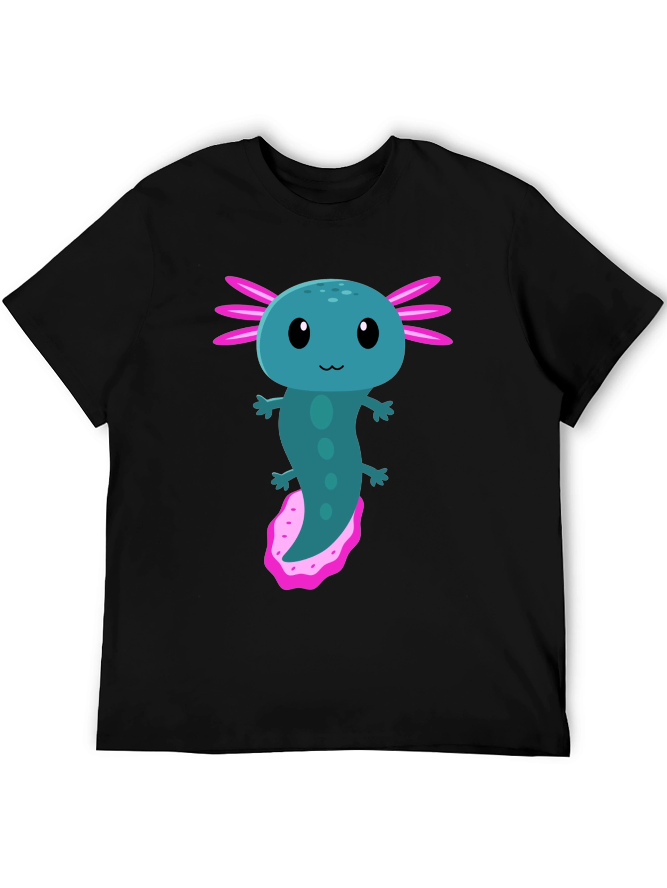 Black Axolotl Graphic Tee - Cute Amphibian T-Shirt view 5