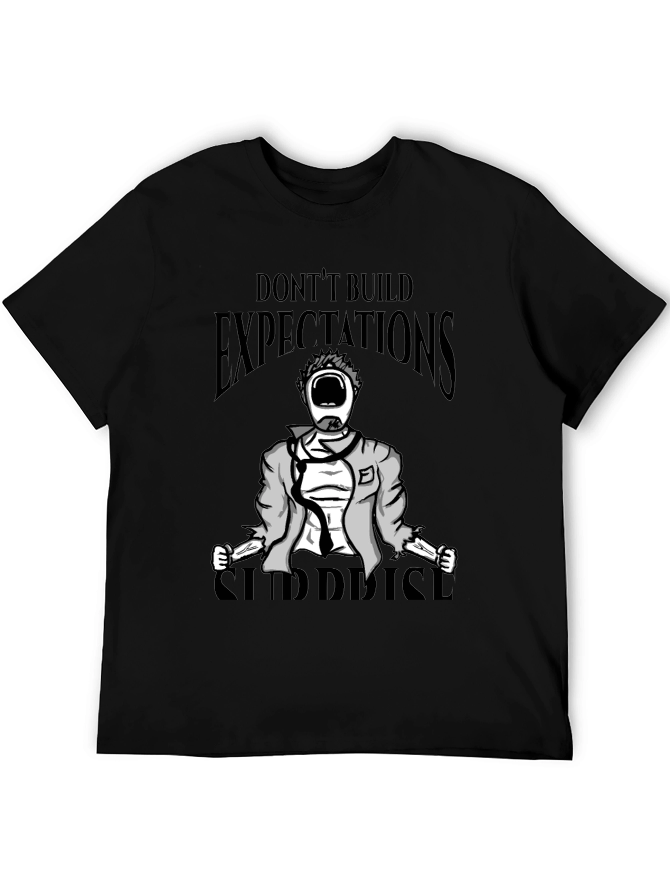 Black Don't Build Expectations Surprise T-Shirt view 5