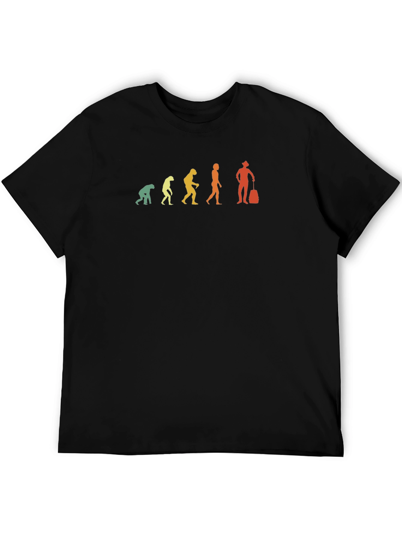 Black Evolution of Travel T-Shirt - Black Cotton Tee view 5