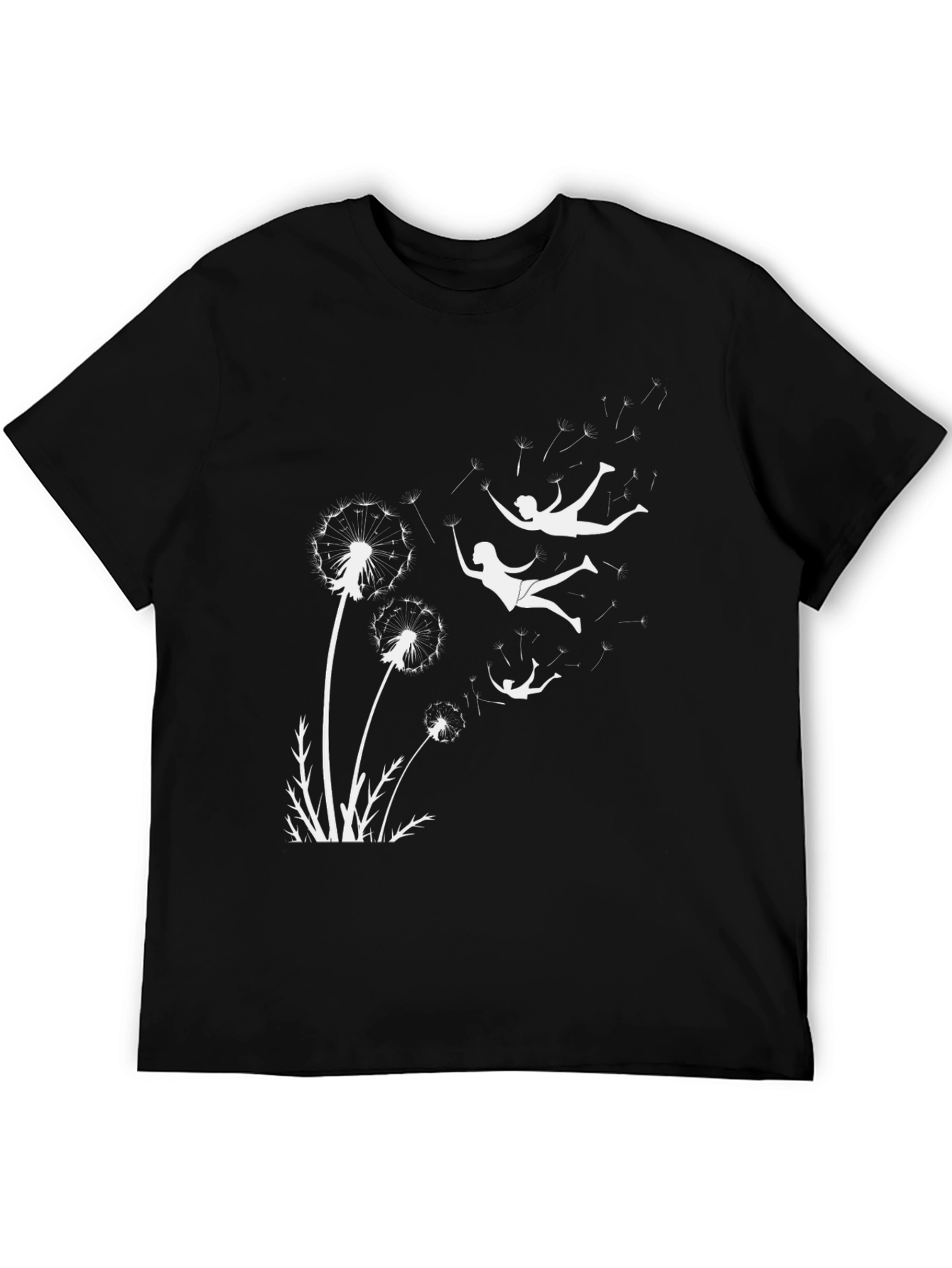 Black Dandelion Dreams Graphic Tee - Black view 5