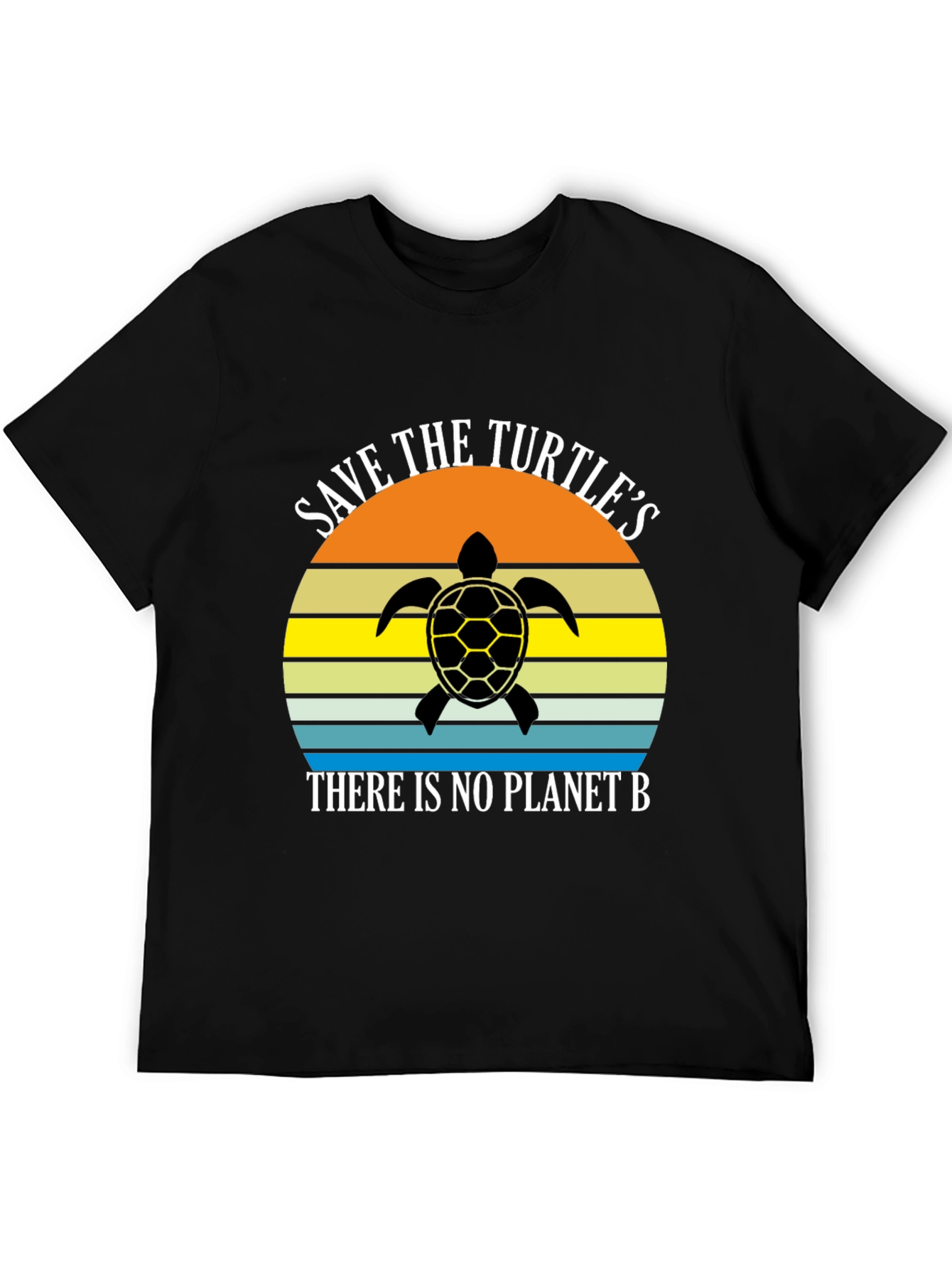 Black Save the Turtles T-Shirt - Planet B view 5