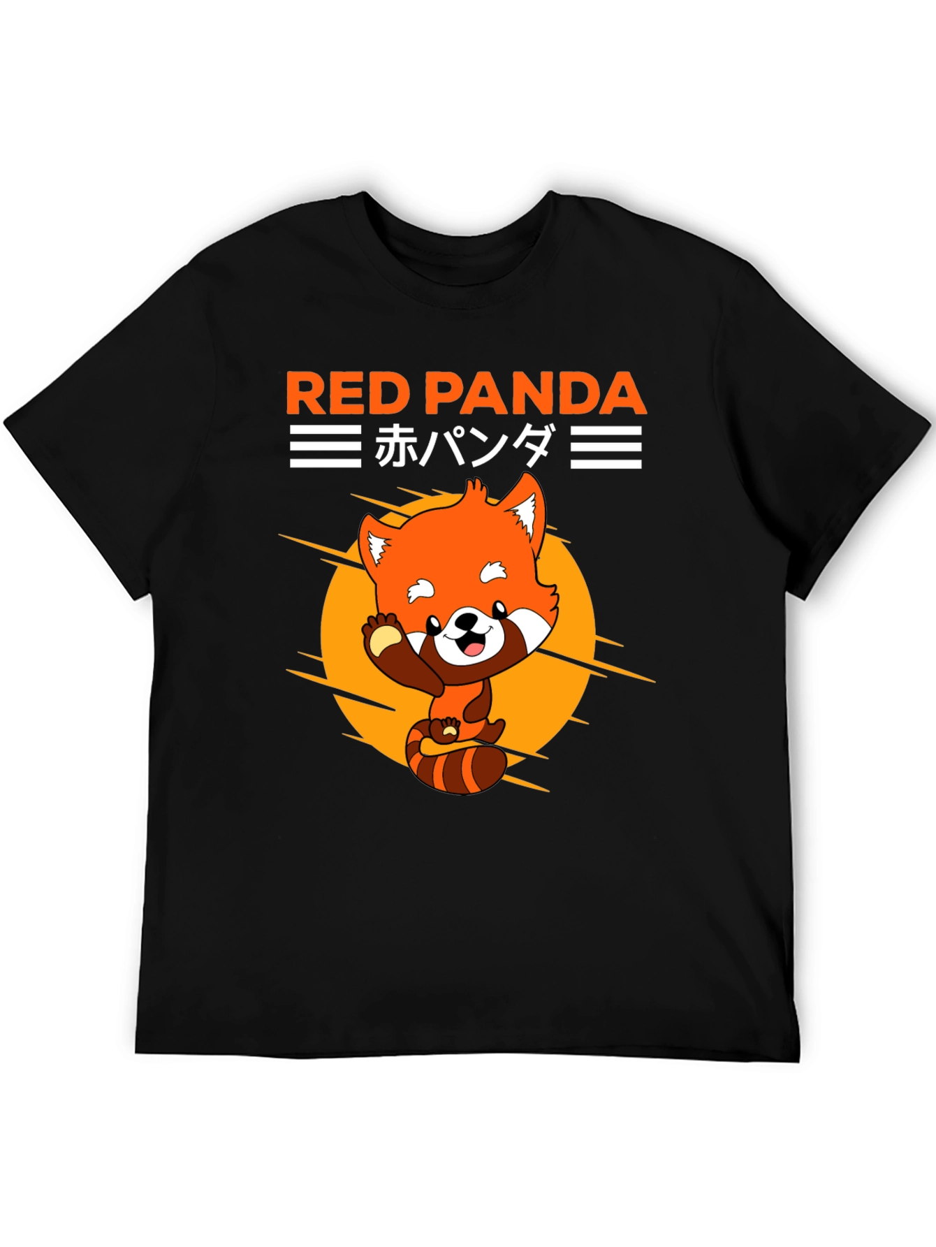 Black Red Panda Graphic Tee - Cute Anime Style view 5