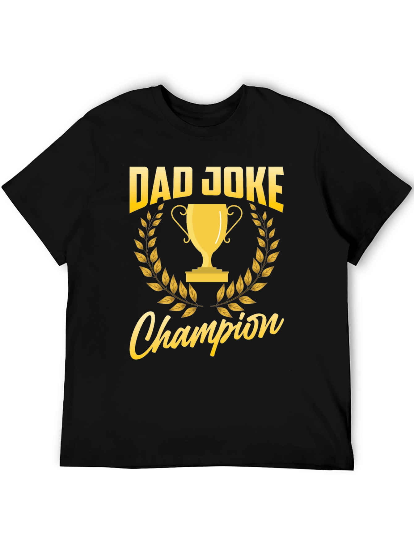 Black Dad Joke Champion T-Shirt - Funny Father's Day Gift view 5