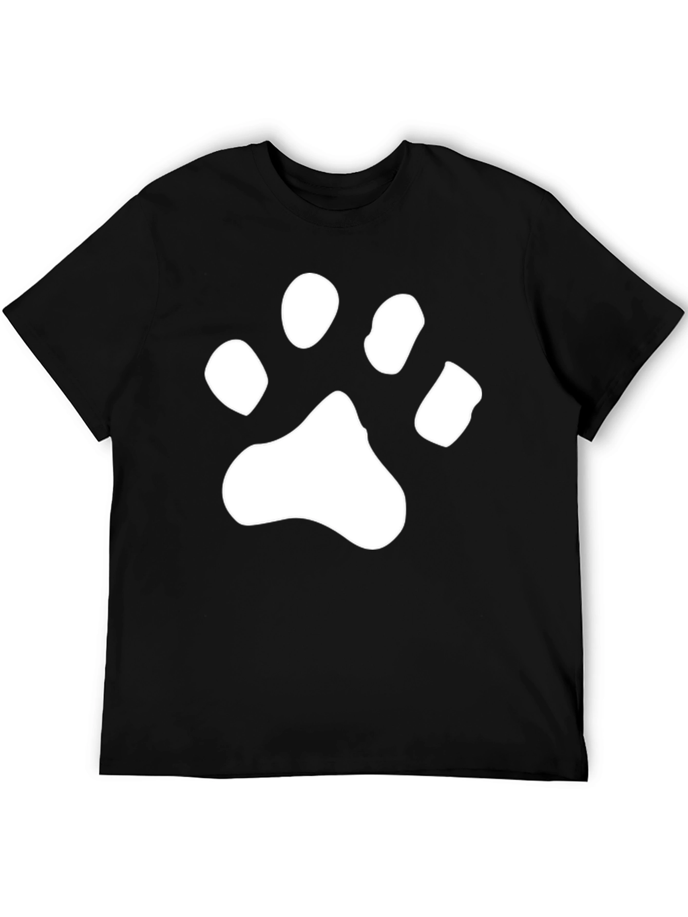 Black Paw Print Graphic Tee - Black view 5
