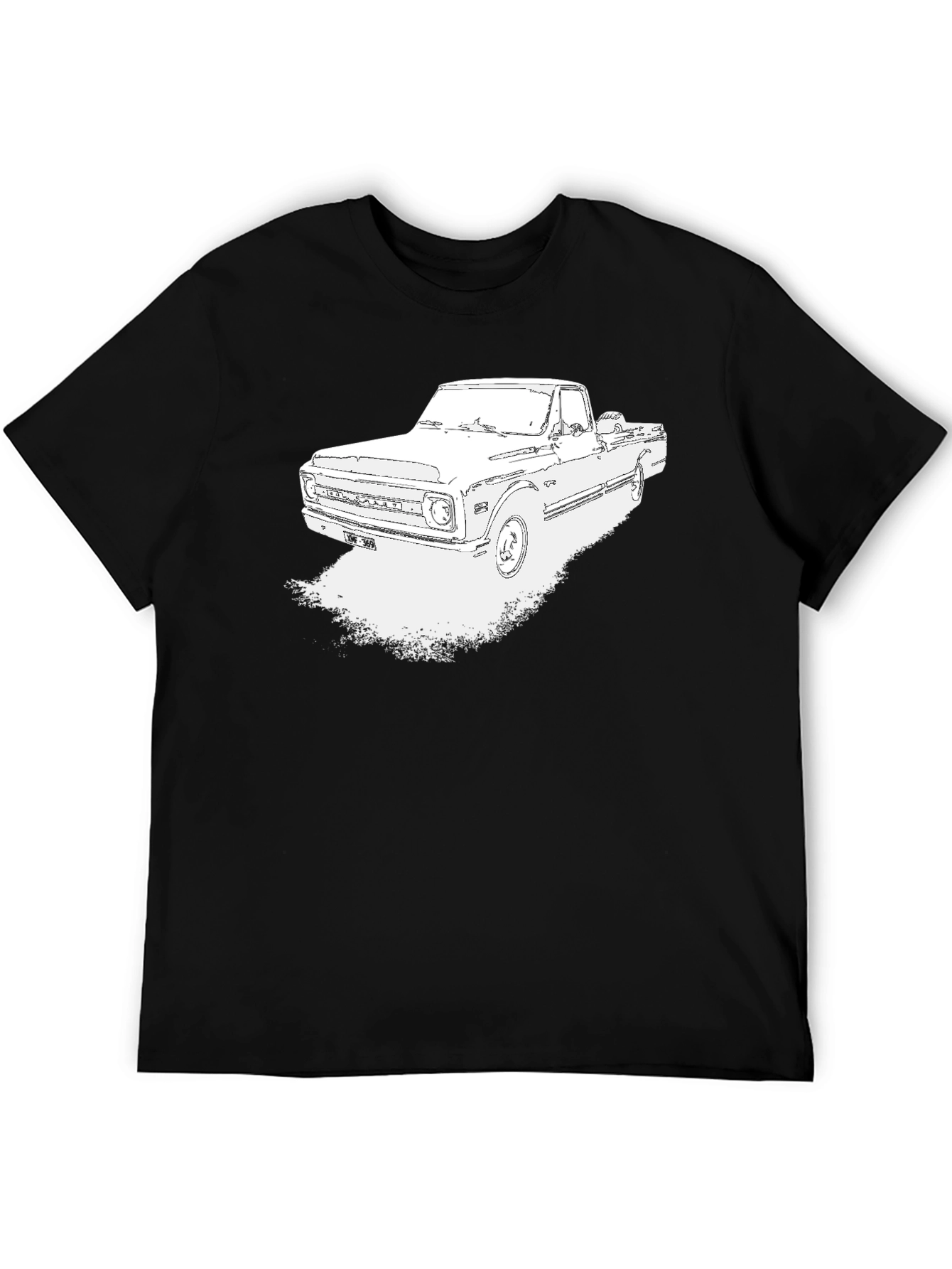 Black Vintage Truck Graphic Tee - Classic Car T-Shirt view 5