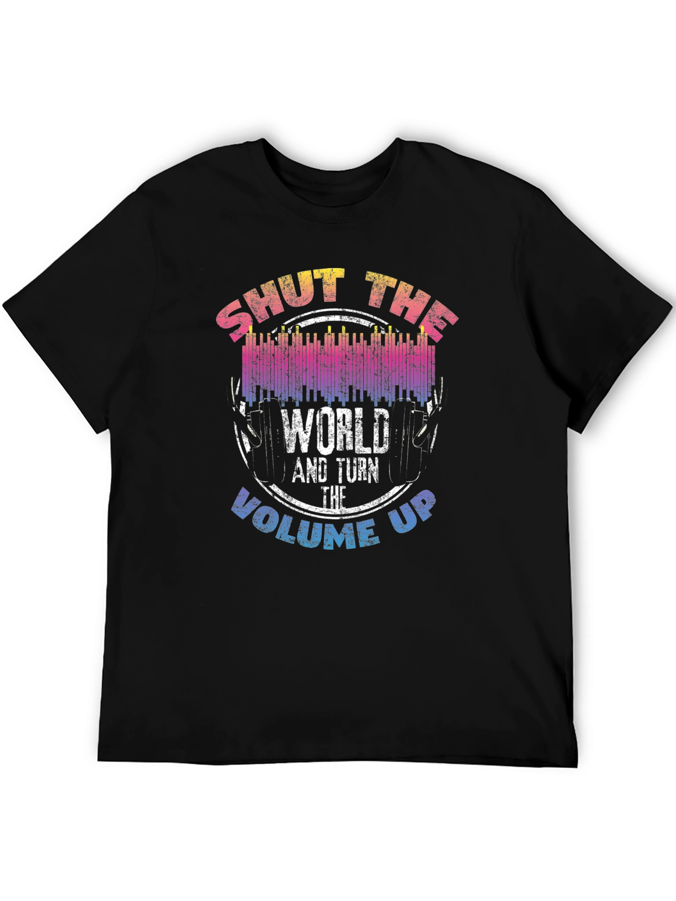 Black Shut The World Up Graphic T-Shirt view 5