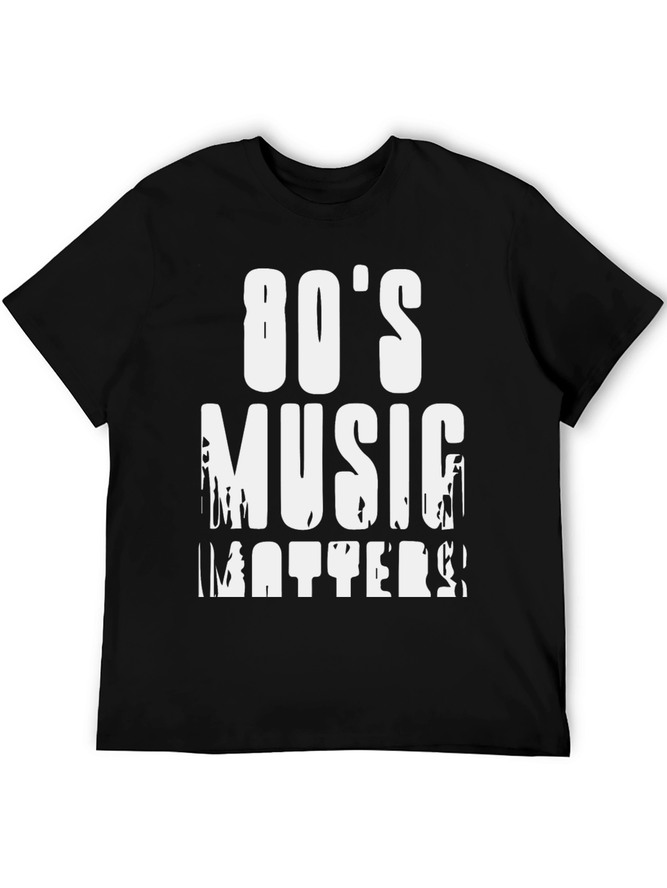 Black 80's Music Matters Graphic Tee - Black view 5