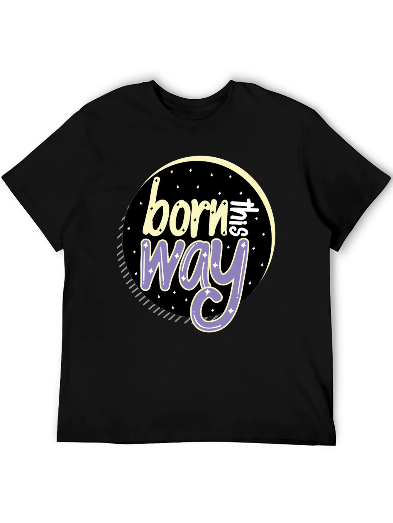 Black Born This Way Graphic Tee - Stylish Comfort view 5