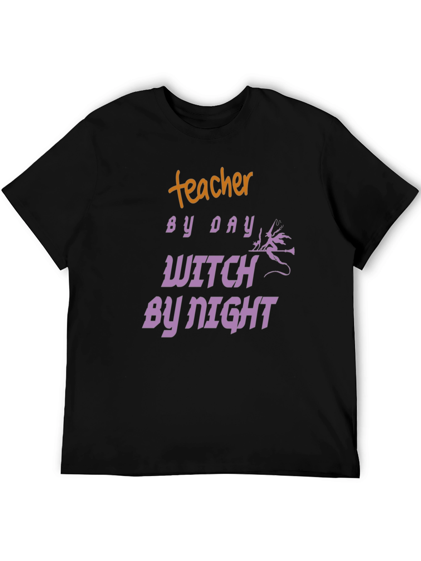 Black Teacher By Day Witch By Night Graphic Tee view 5