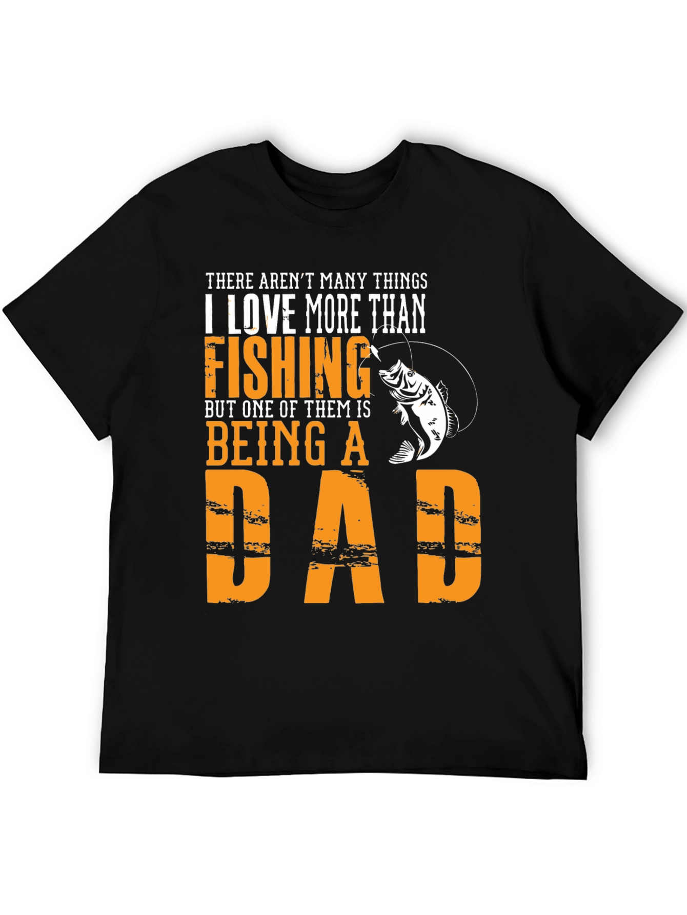 Black Fishing Dad T-Shirt - Father's Day Gift view 5