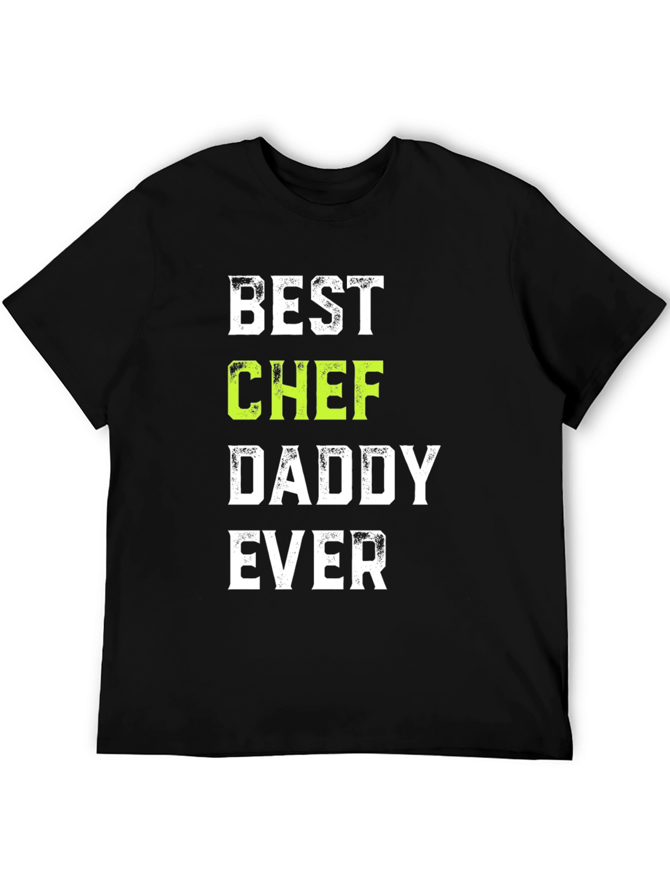 Black Best Chef Daddy Ever T-Shirt - Father's Day Cook Gift view 5