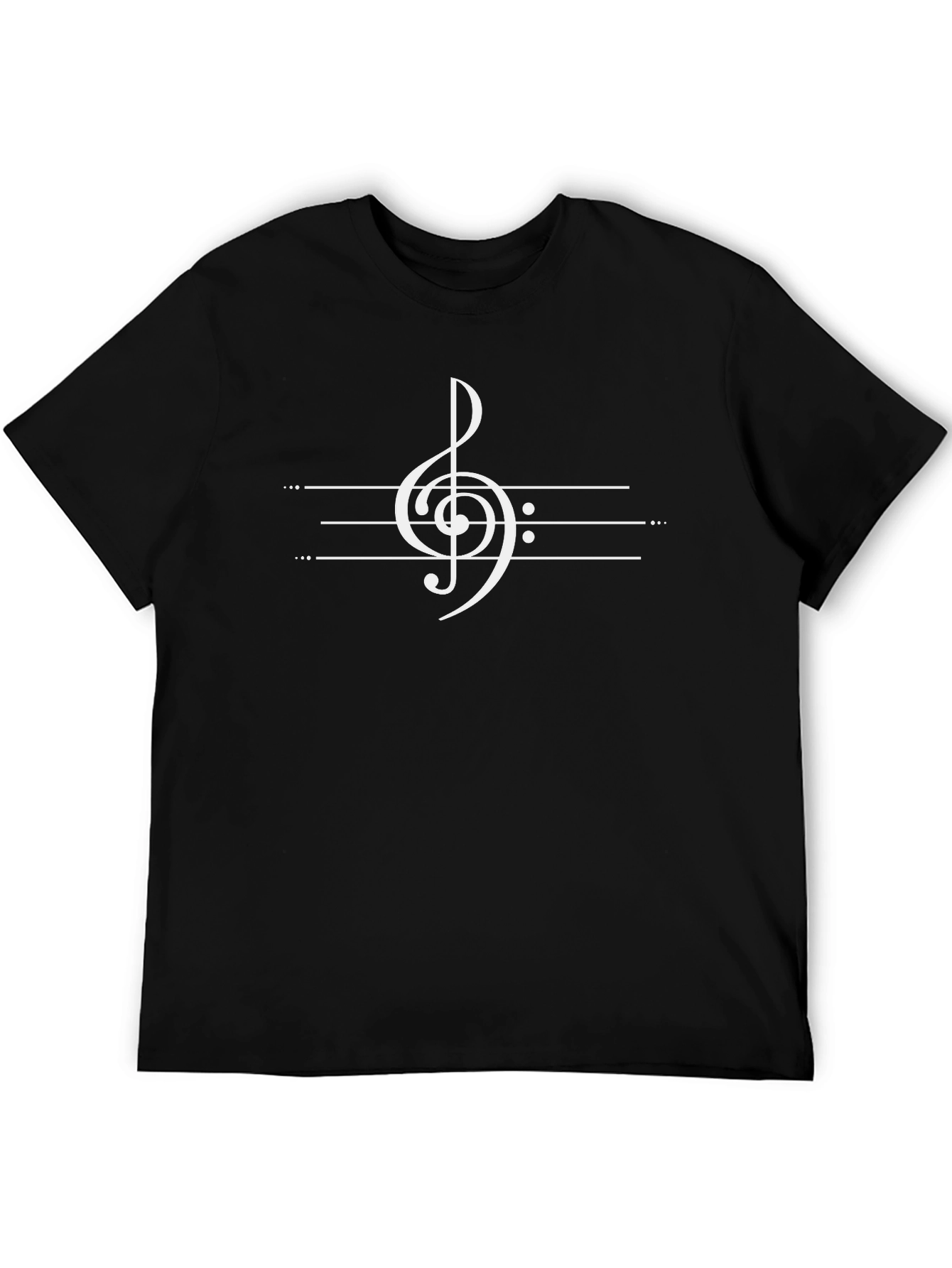 Black Musical Clef T-Shirt - Stylish Music Lover Tee view 5