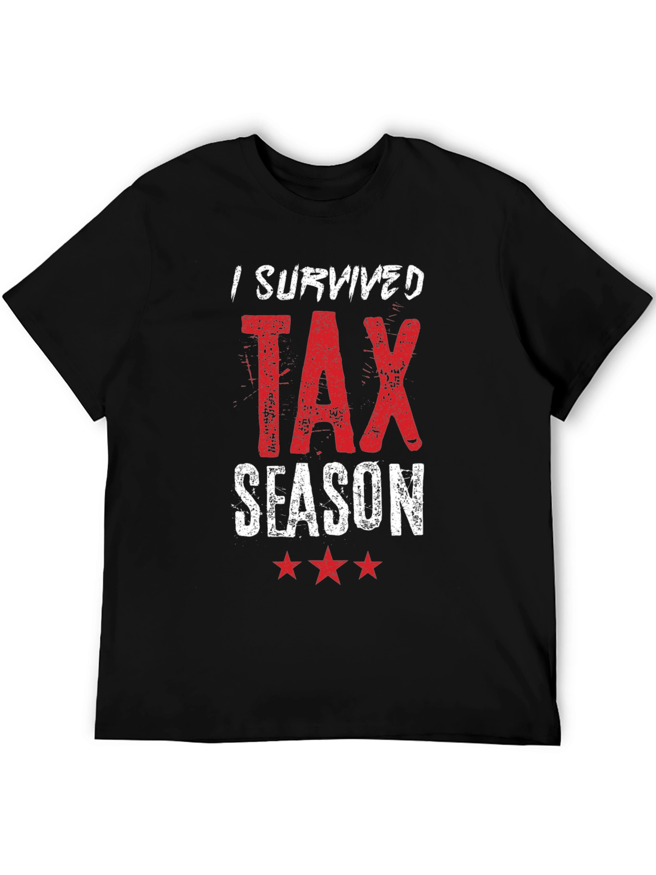 Black I Survived Tax Season T-Shirt - Black view 5