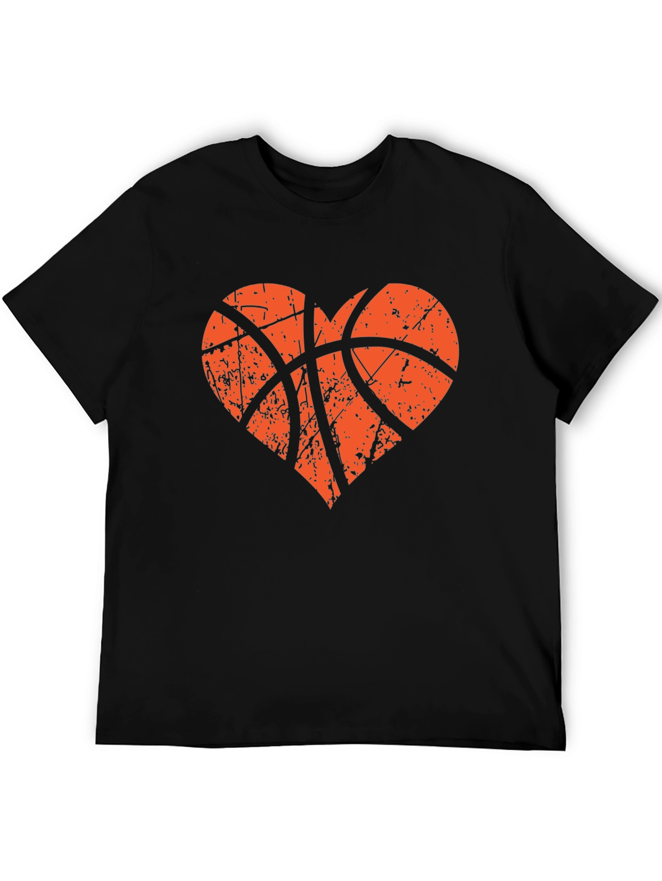 Black Basketball Heart Graphic Tee - Love the Game! view 5