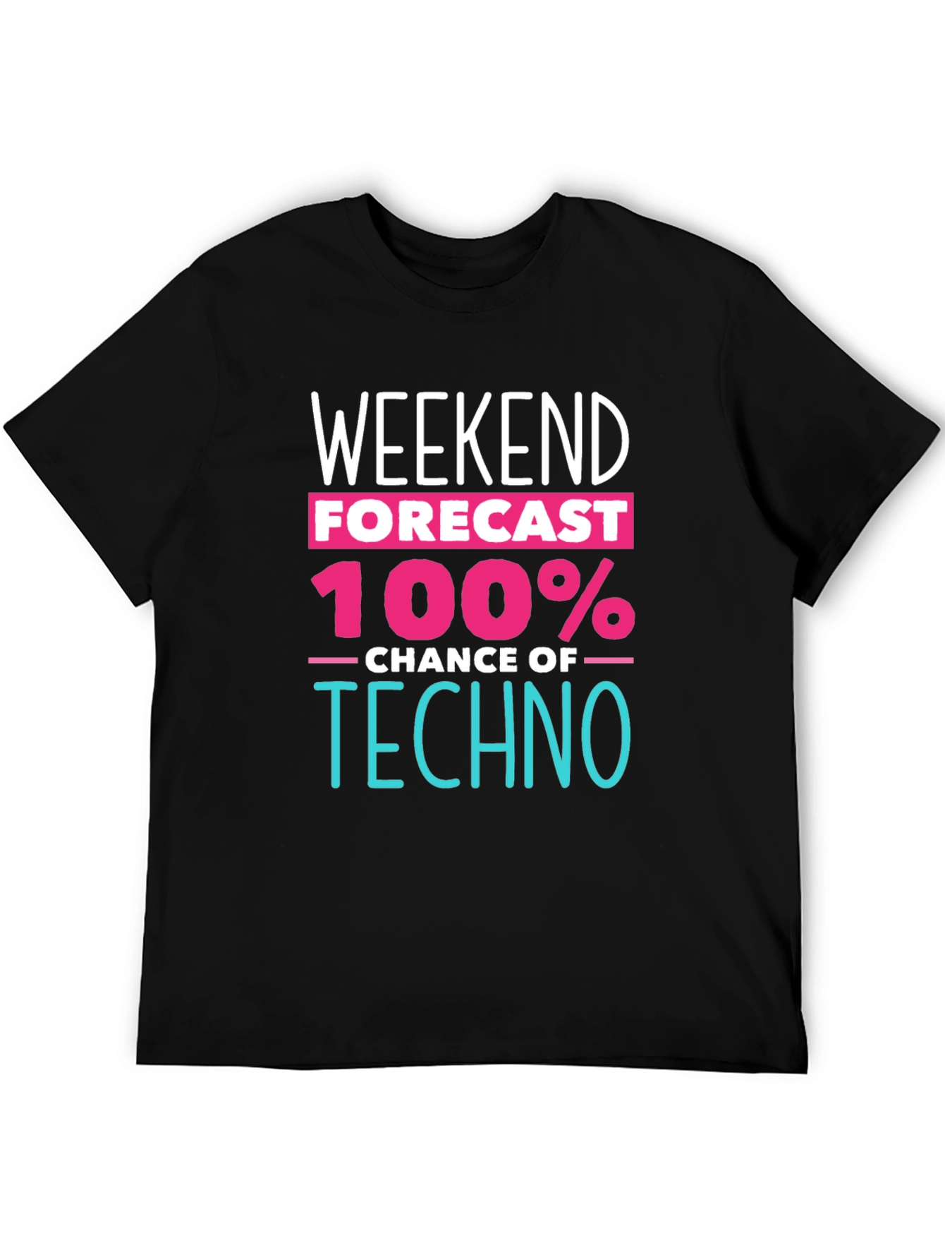 Black Weekend Forecast Techno Music T-Shirt view 5