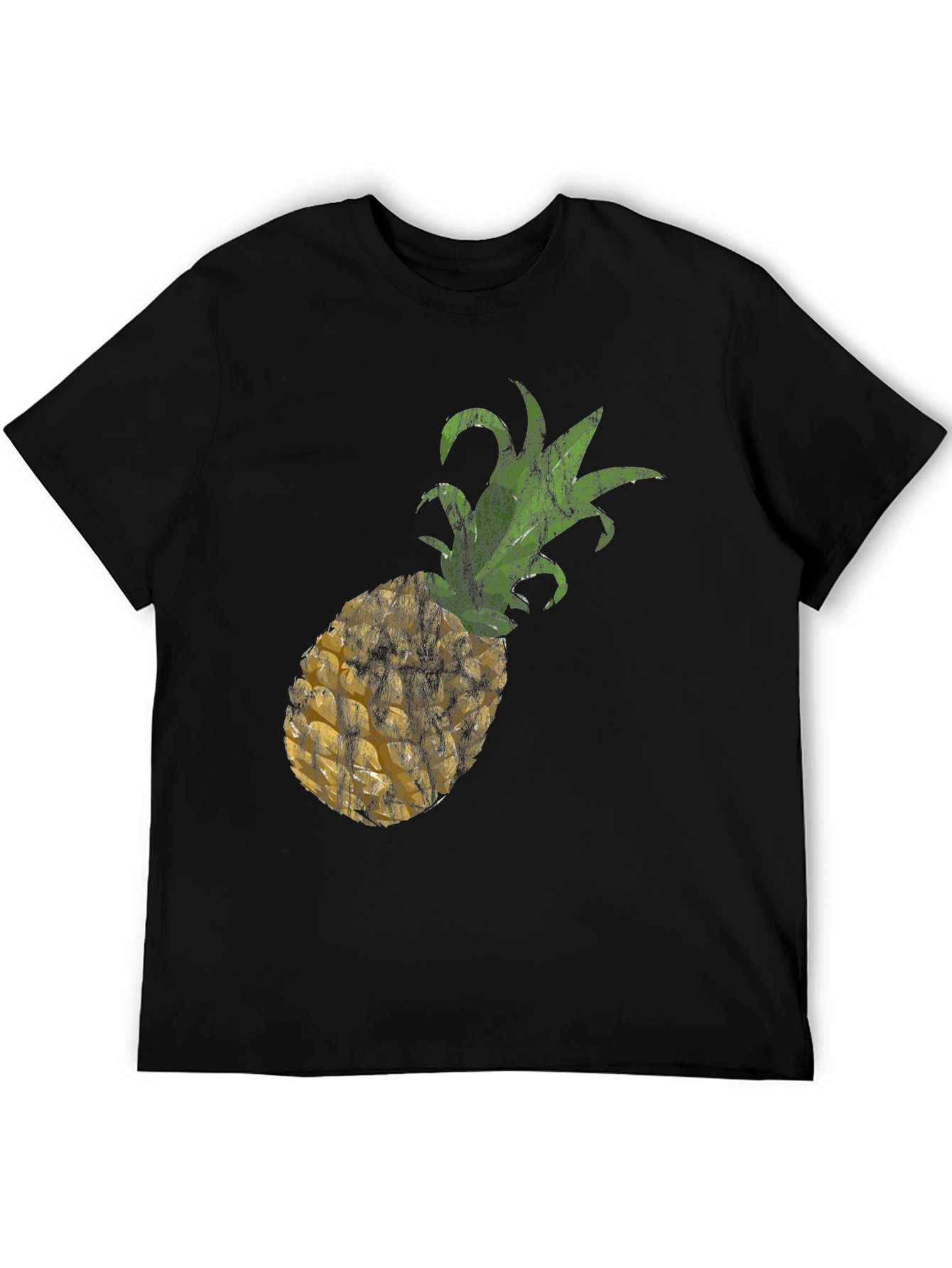 Black Pineapple Print Black Tee view 5