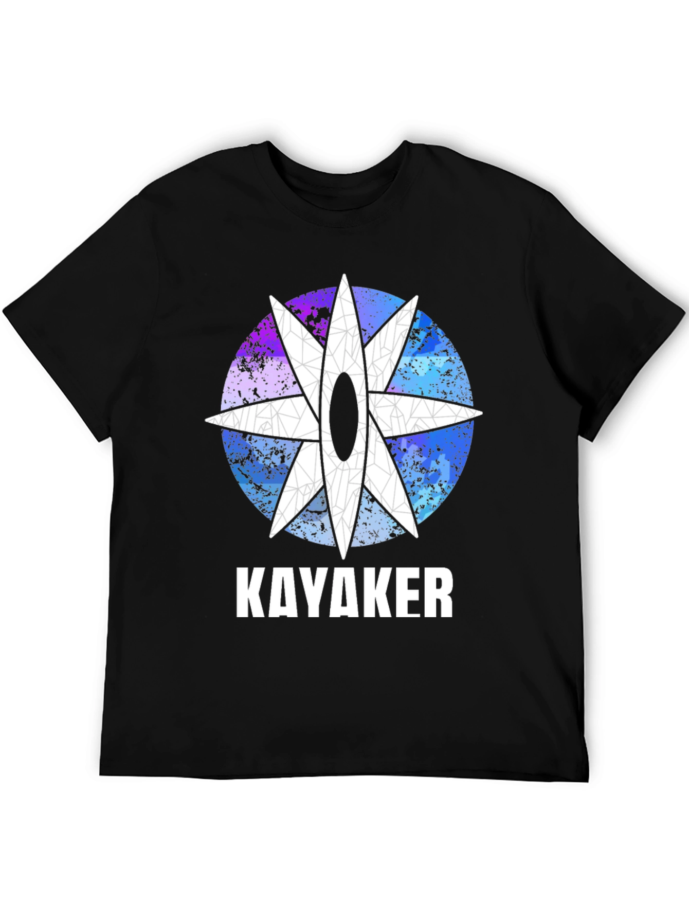 Black Kayaker Graphic T-Shirt - Unique Design view 5