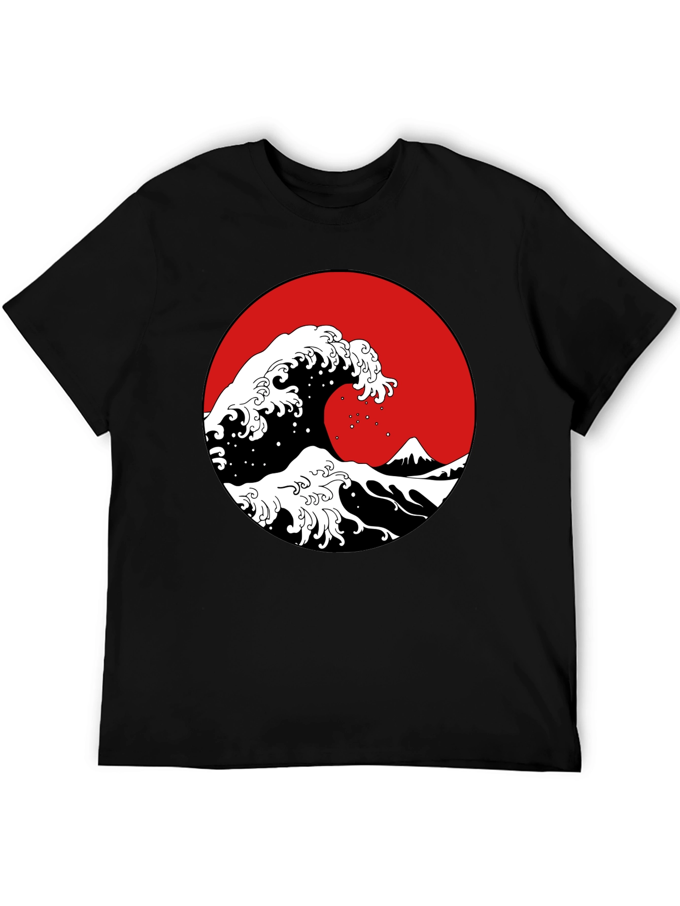 Black Great Wave Graphic Tee -  Classic Japanese Art view 5