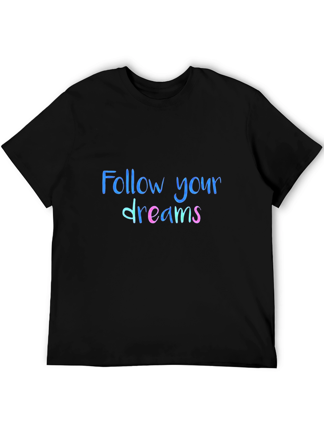 Black Follow Your Dreams Graphic Tee - Soft Cotton Blend view 5