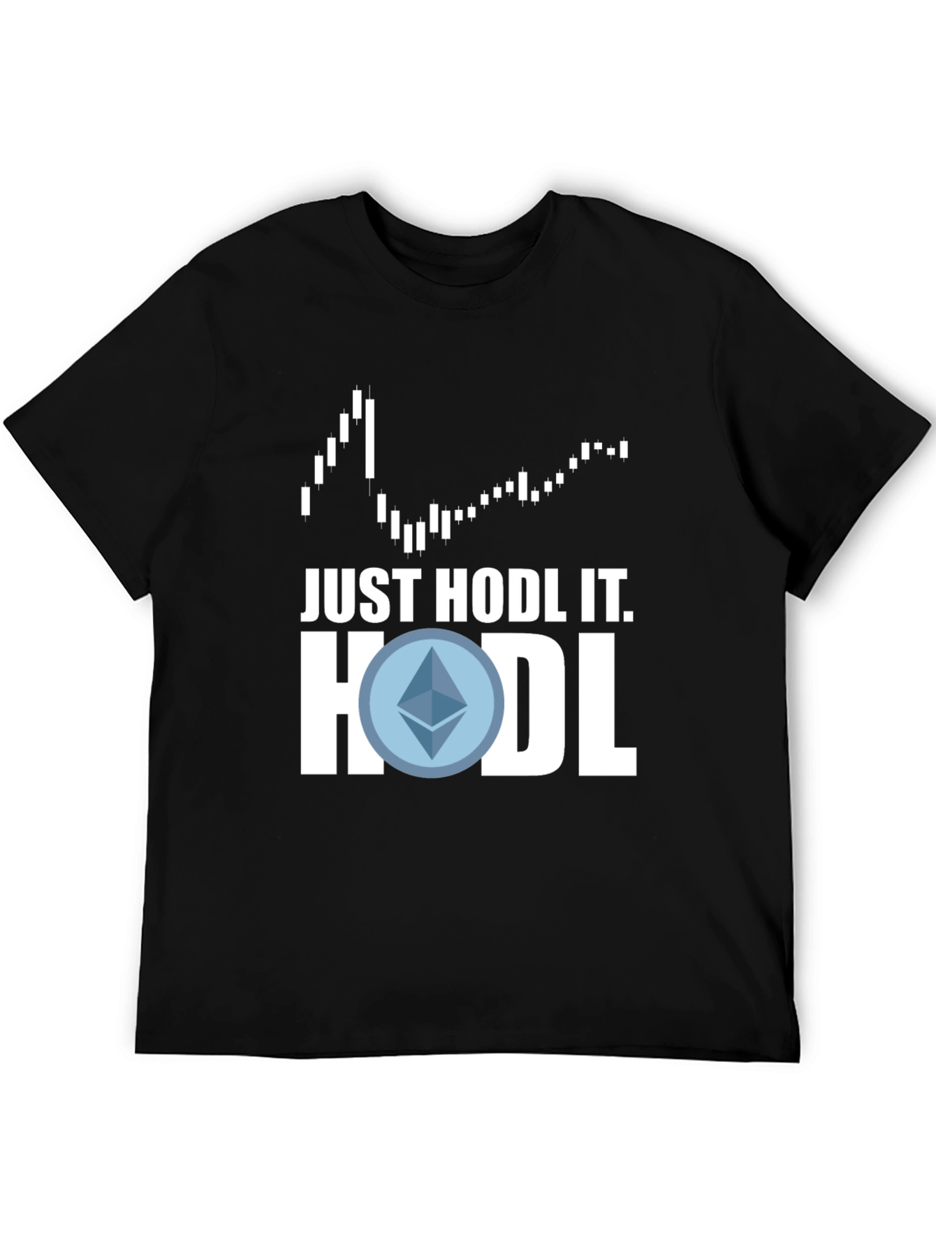 Black Just Hodl It! Crypto Tee view 5