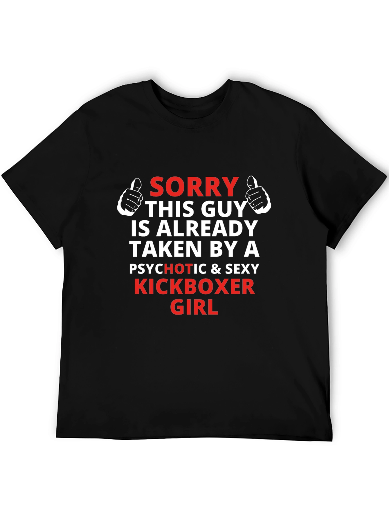 Black Funny Kickboxer Girlfriend Graphic T-Shirt view 5