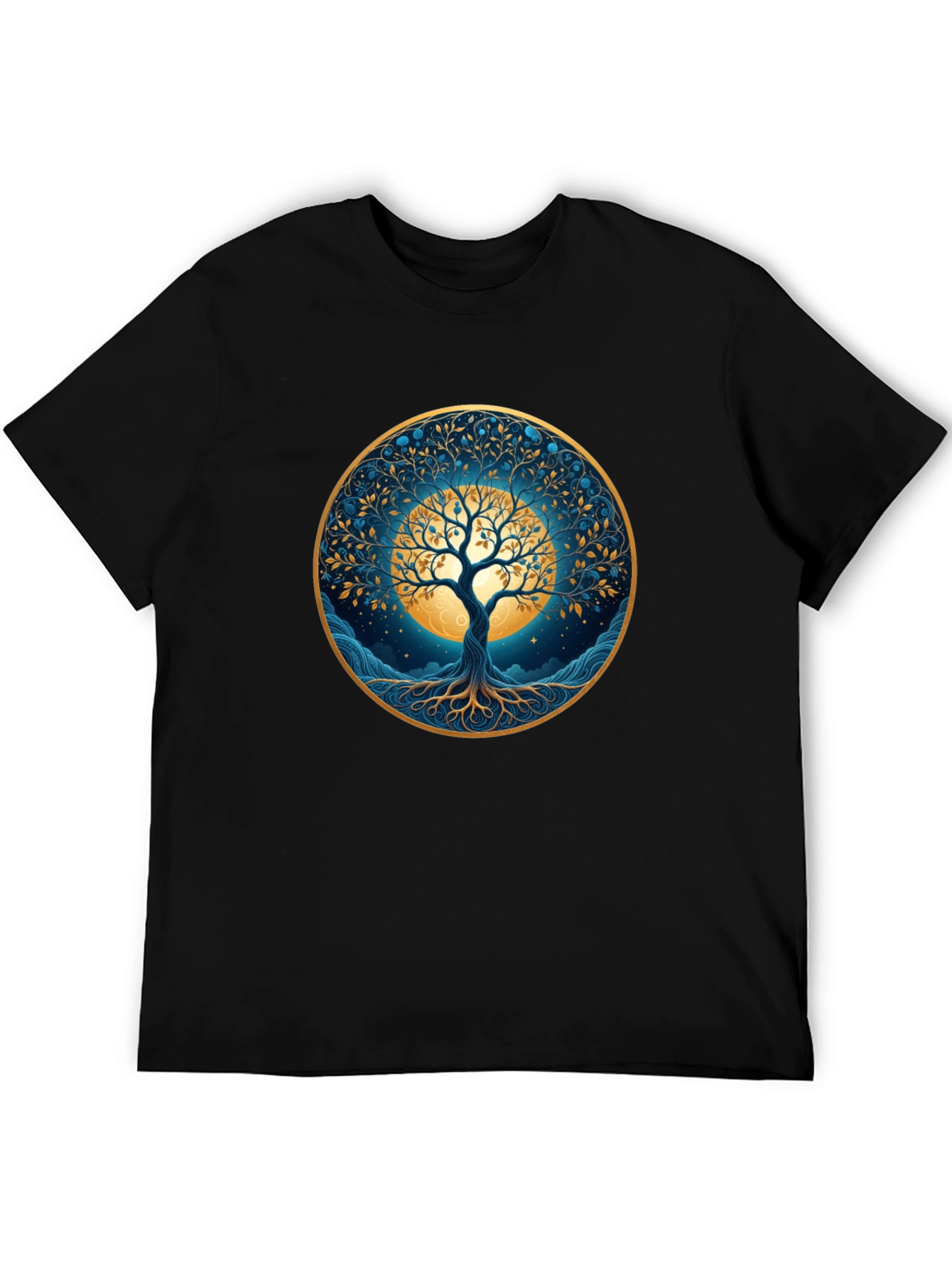 Black Tree of Life Black T-Shirt view 5