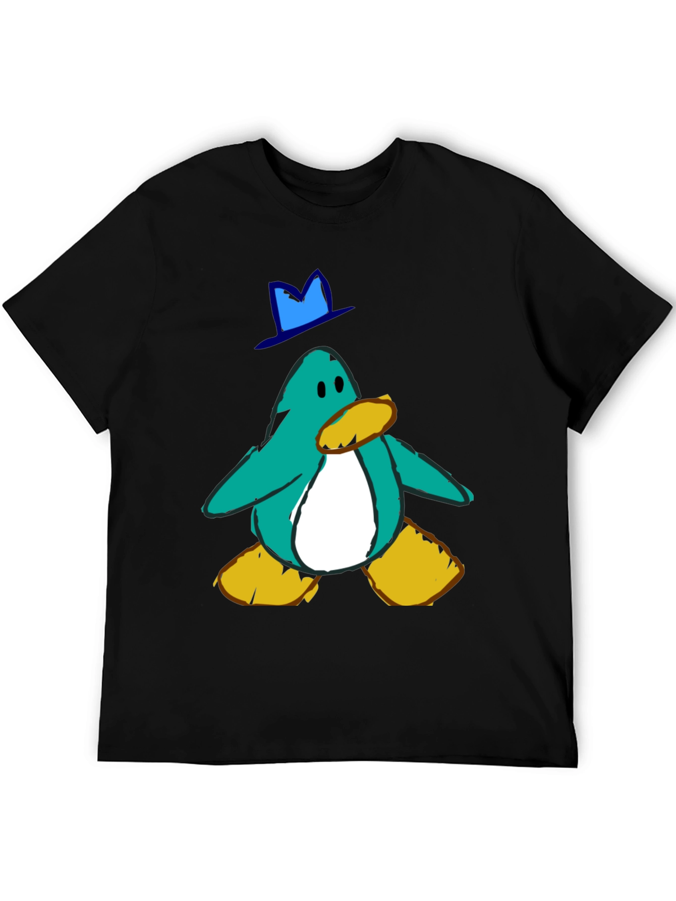 Black Penguin T-Shirt - Cartoon Perry the Platypus view 5