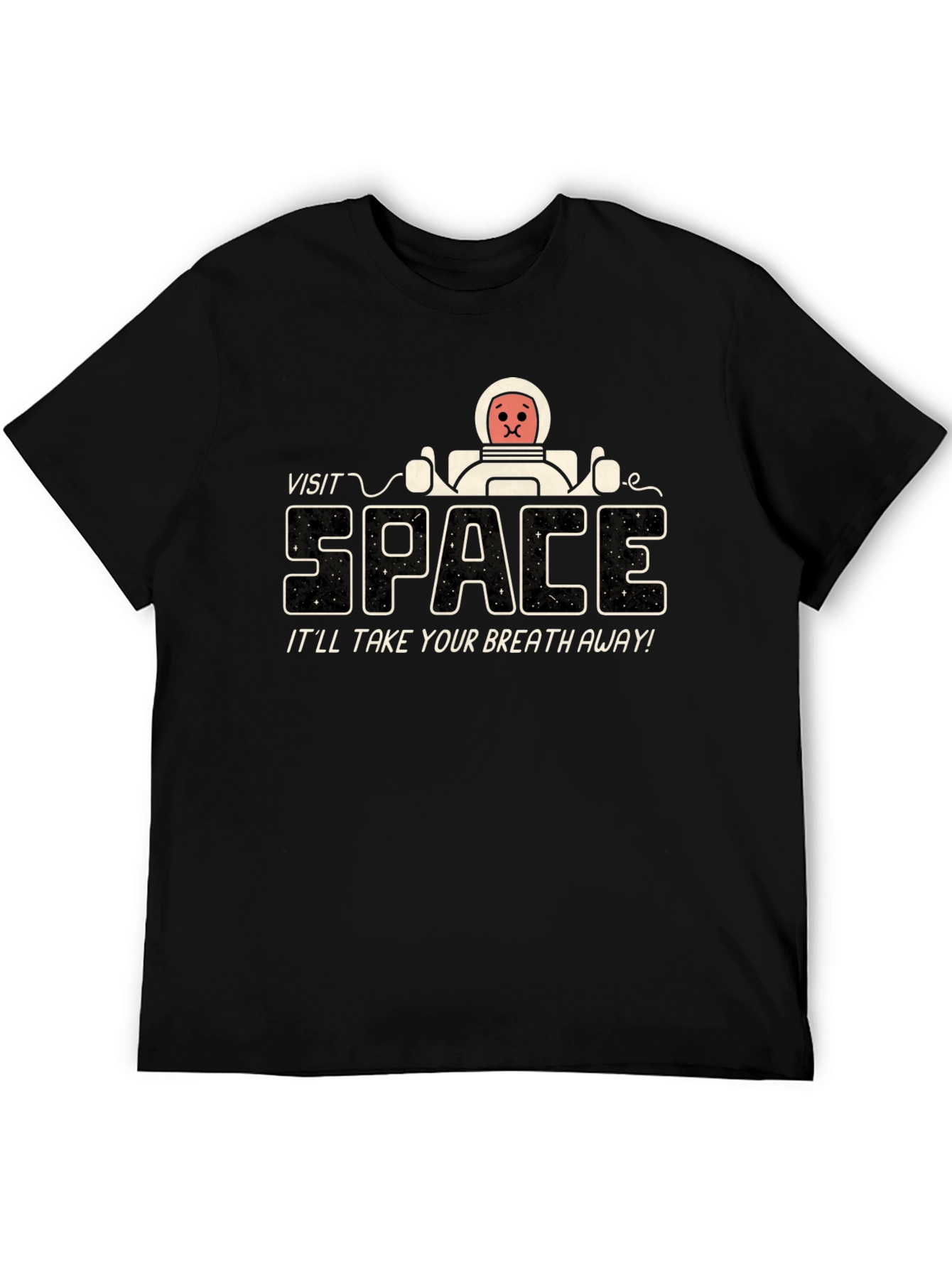 Black Visit Space T-Shirt - It'll Take Your Breath Away! view 5