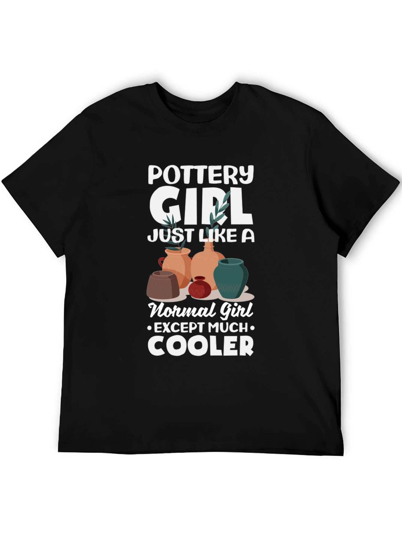 Black Pottery Girl T-Shirt - Cool & Unique Design view 5