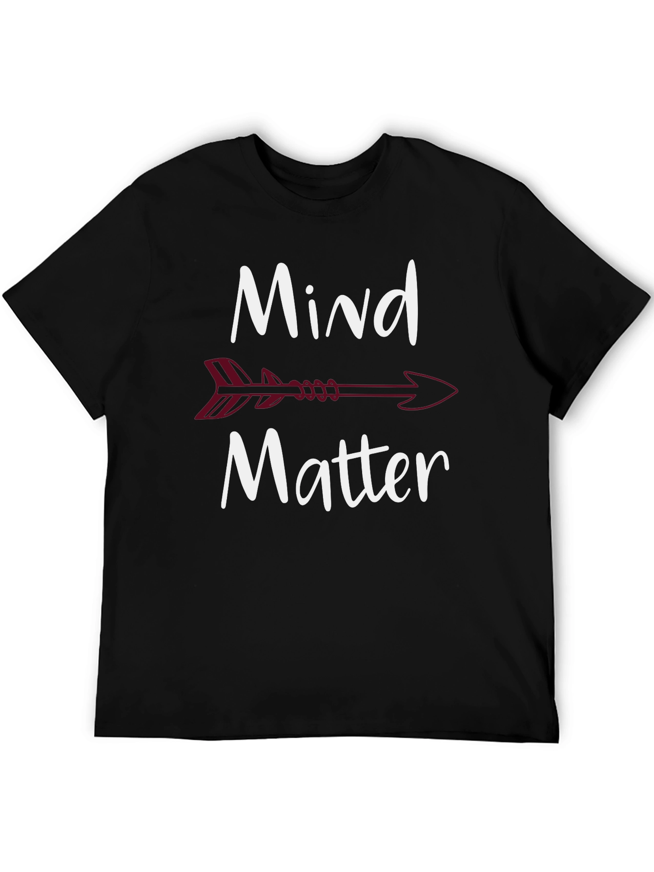 Black Mind Over Matter Graphic T-Shirt - Unisex Tee view 5
